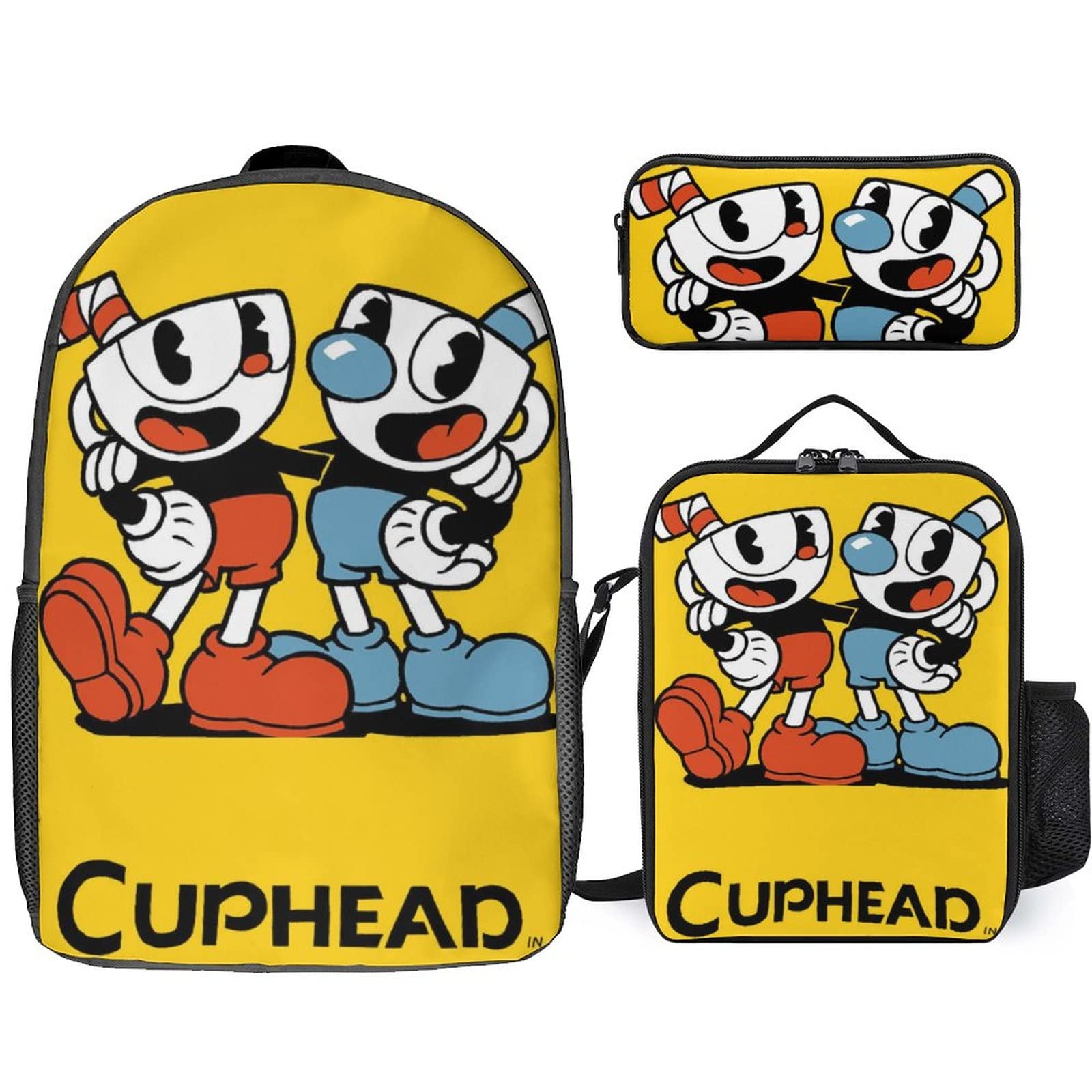 Lightweight 3-Piece Backpack Set - Anime Themed Travel Laptop Backpack, Pencil Case & Lunch Bag for Students | Perfect for School, College & Travel Adventures