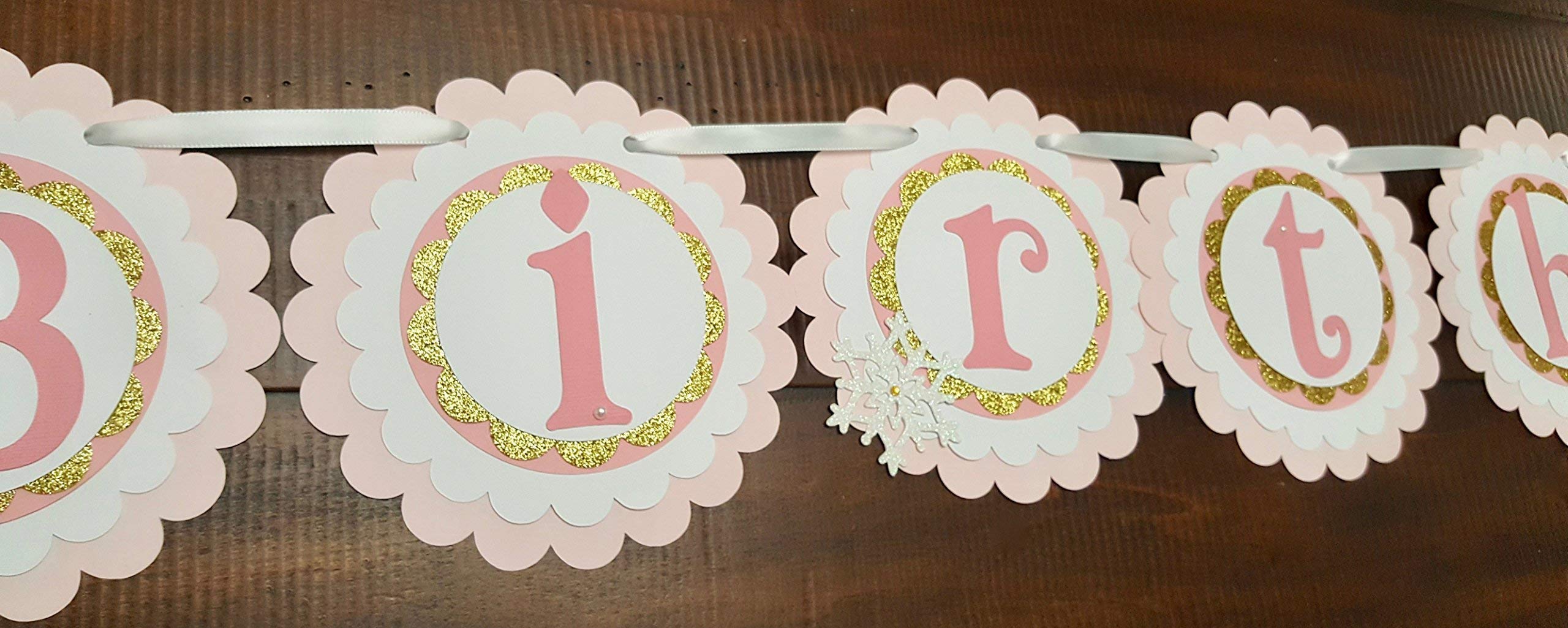 Winter Onederland Birthday Party Banner - 1st Birthday Decorations for Boys & Girls - Perfect for Winter Themed Baby Showers, Nursery Decor, and Birthday Celebrations