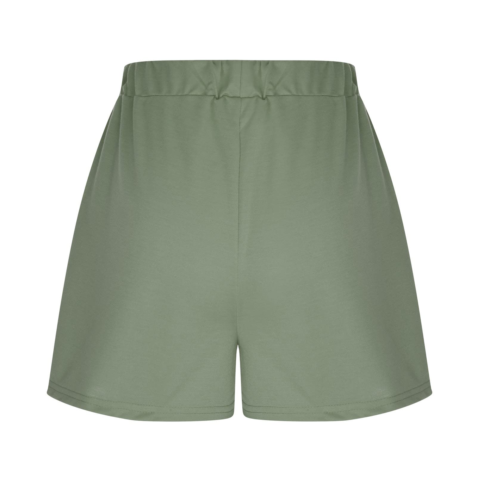 Trendy High Waist Shorts for Women - Summer Casual Lounge Pants with Pockets for Beach & Home