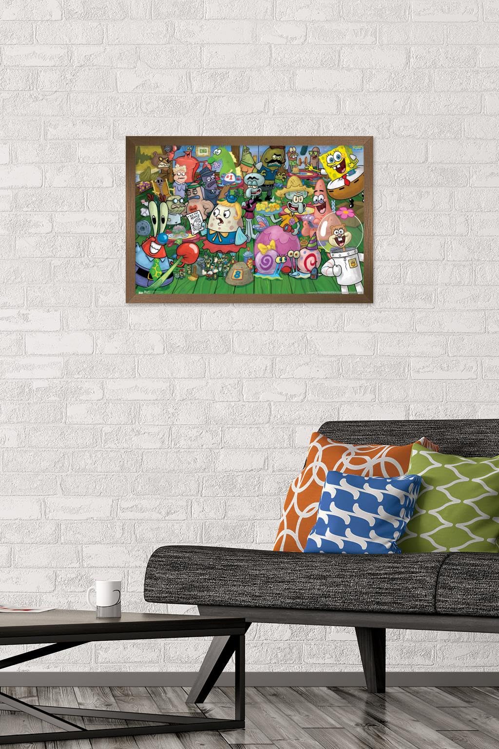 Nickelodeon SpongeBob SquarePants Bronze Framed Wall Poster 14.725