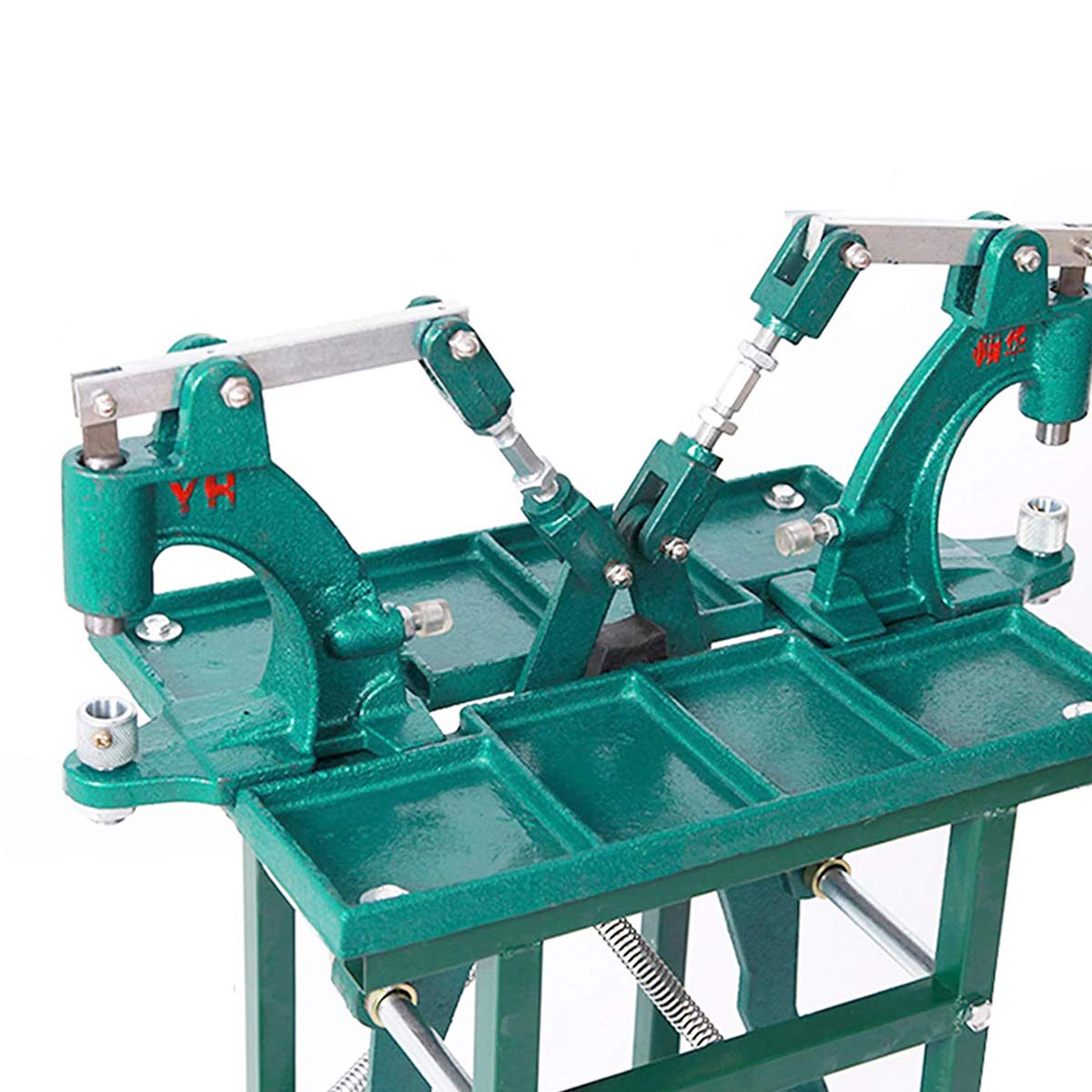TECHTONGDA Heavy Duty Double Pedal Grommet Press Machine - Professional Foot Operated Eyelet & Snap Button Riveting Tool Kit for Leather, Fabric, Tarps & DIY Projects