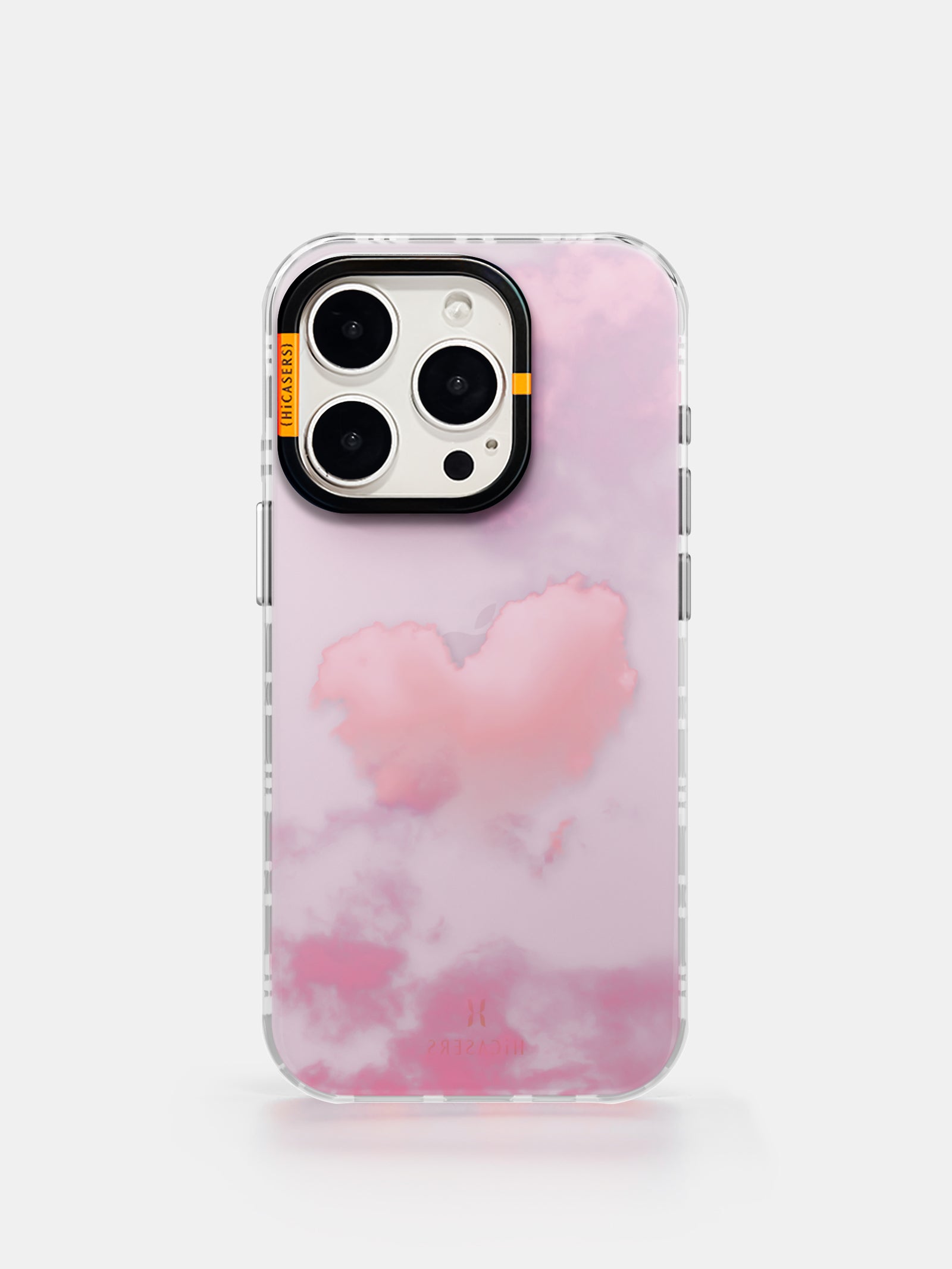 Heart Shaped Cloud Iridescent Phone Case for iPhone & Samsung - Pink Glitter Protective Cover for Women & Girls - Perfect for Valentine's Day, Birthday Gifts & Everyday Use