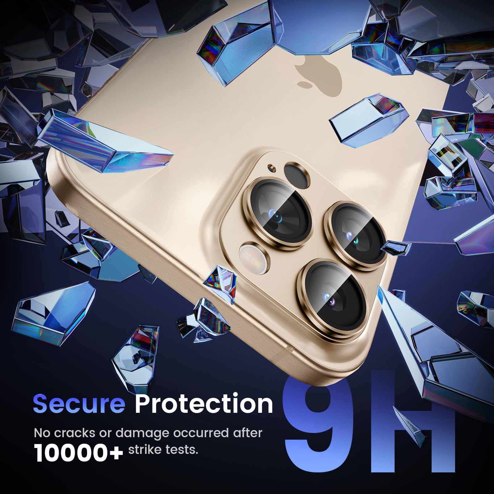 Tensea Camera Lens Protector for iPhone 16 Pro/Pro Max & iPhone 15 Pro/Pro Max - Metal Aluminum Alloy Tempered Glass Cover - Case Friendly Accessories - Perfect for Outdoor Photography, Travel & Daily Protection
