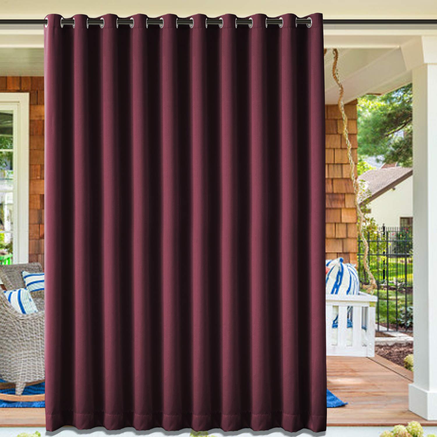 Cololeaf Extra Wide Waterproof Outdoor Curtains - 150