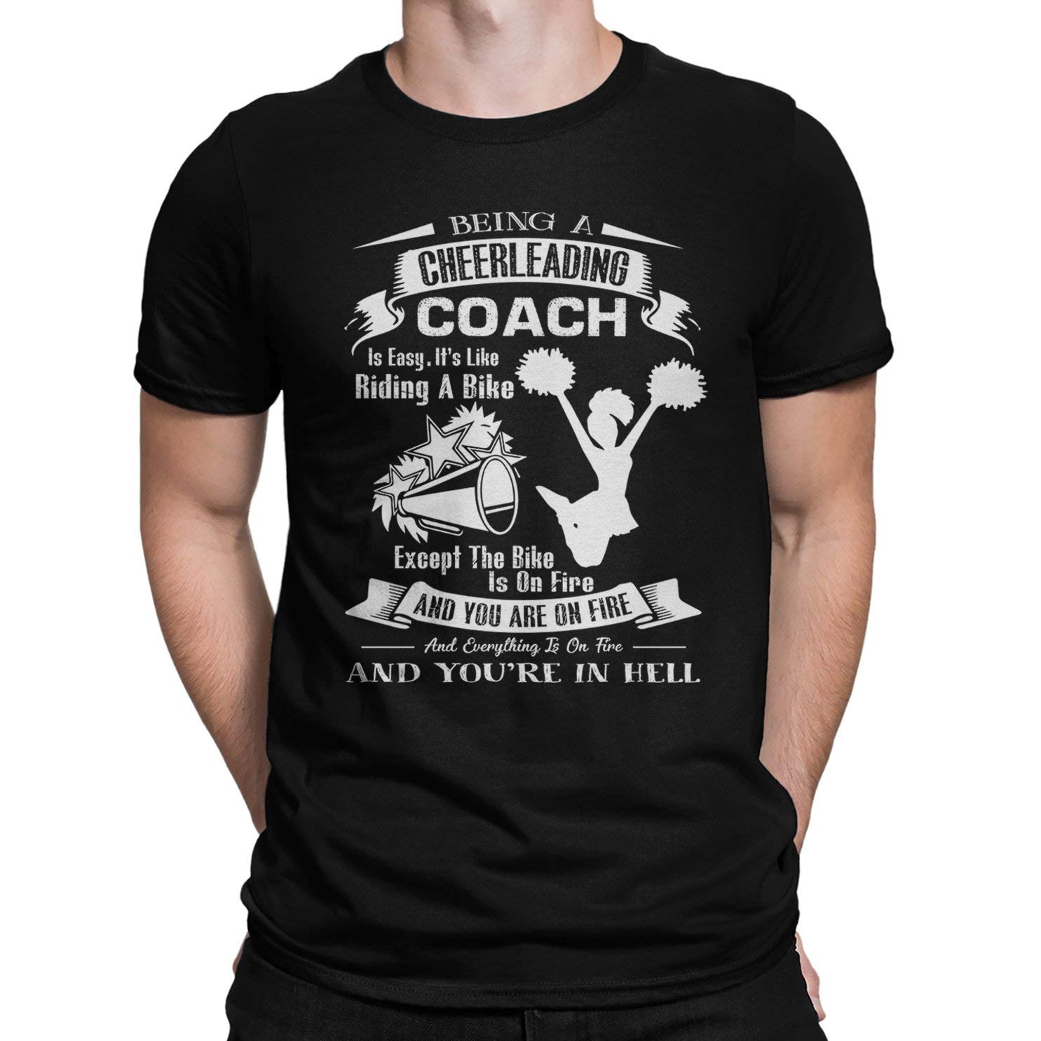 Cheerleading Coach Cotton T-Shirt - Comfortable Gift for Men & Women - Perfect for Practice, Games & Team Spirit