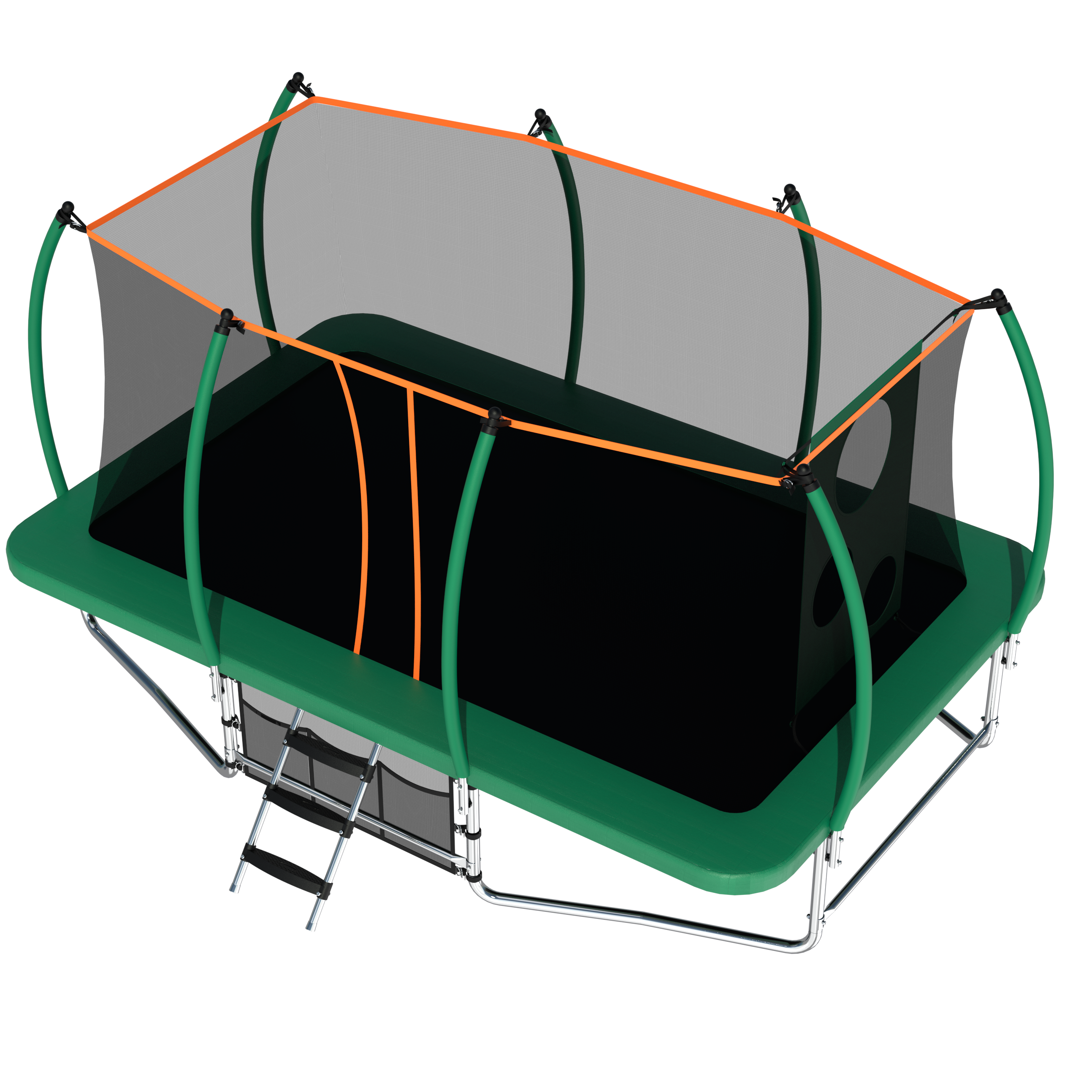 10X16FT Outdoor Square Trampoline for Kids & Adults - Heavy Duty Rectangular Bouncing Mat with Safety Net - Perfect for Backyard, Gym Training, and Family Fun Activities