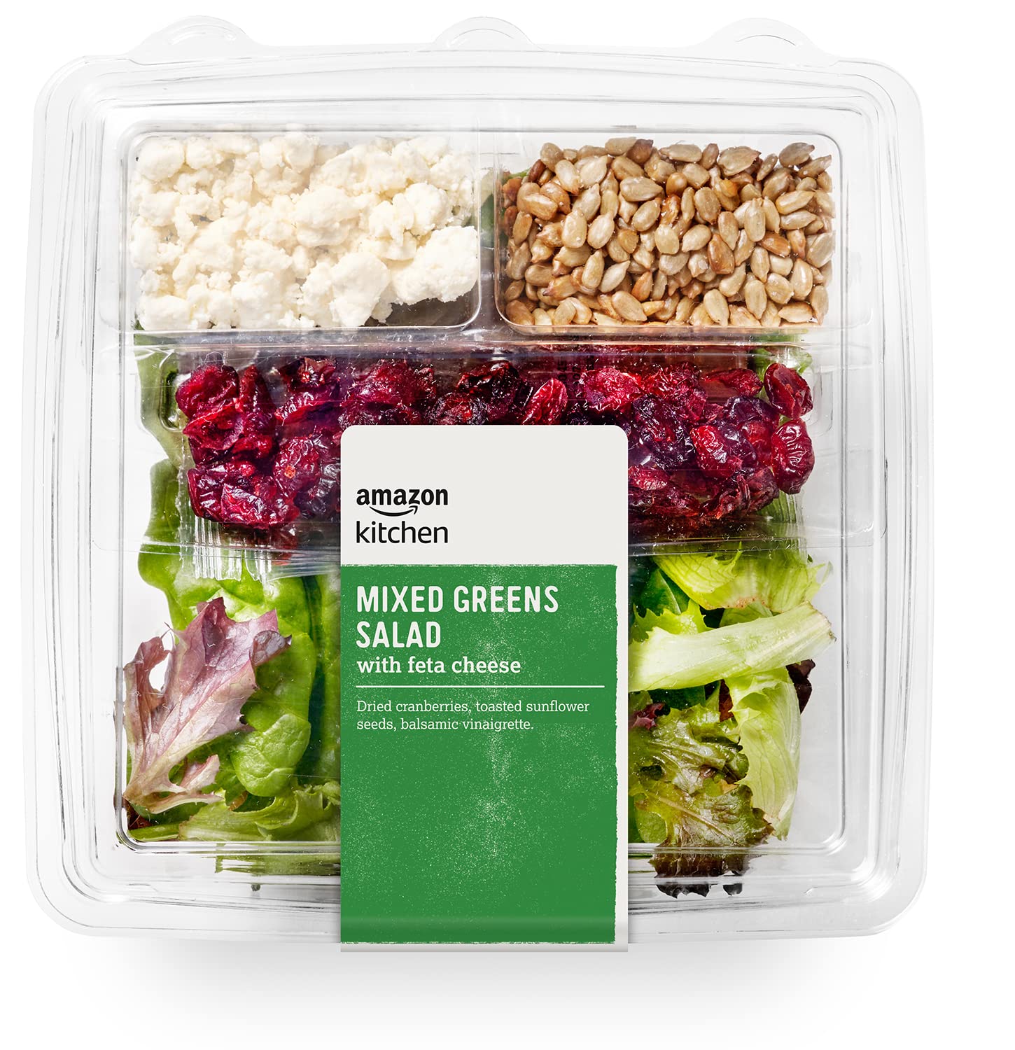 Fresh Mixed Greens Salad with Crumbled Feta Cheese - 6.3 Oz | Premium Ready-to-Eat Salad Kit | Perfect for Healthy Lunches, Quick Meals & Weight Loss Diets
