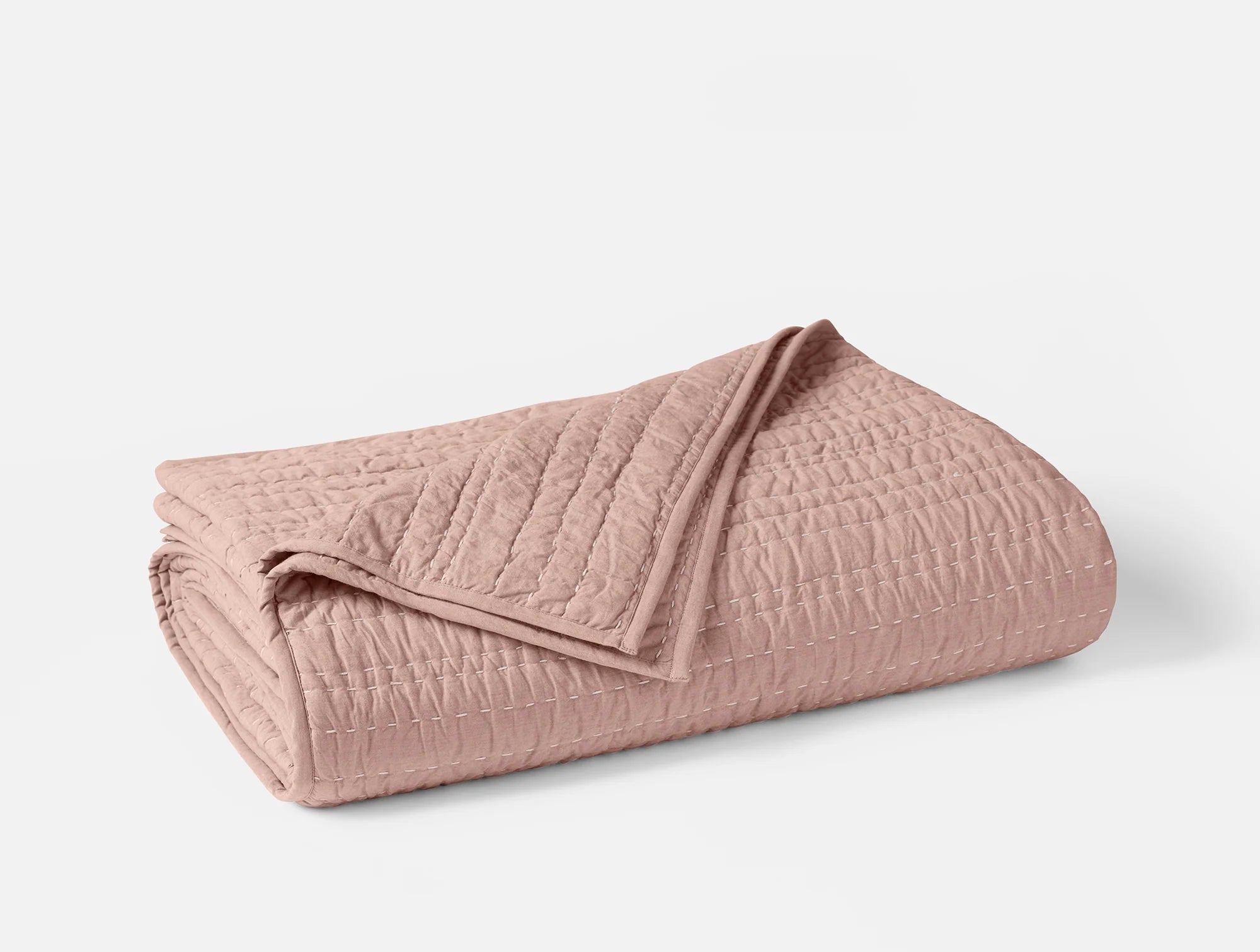 Handstitched Organic Cotton Quilt - Premium Channel Quilting for Bedroom & Living Room - Cozy & Breathable for All Seasons