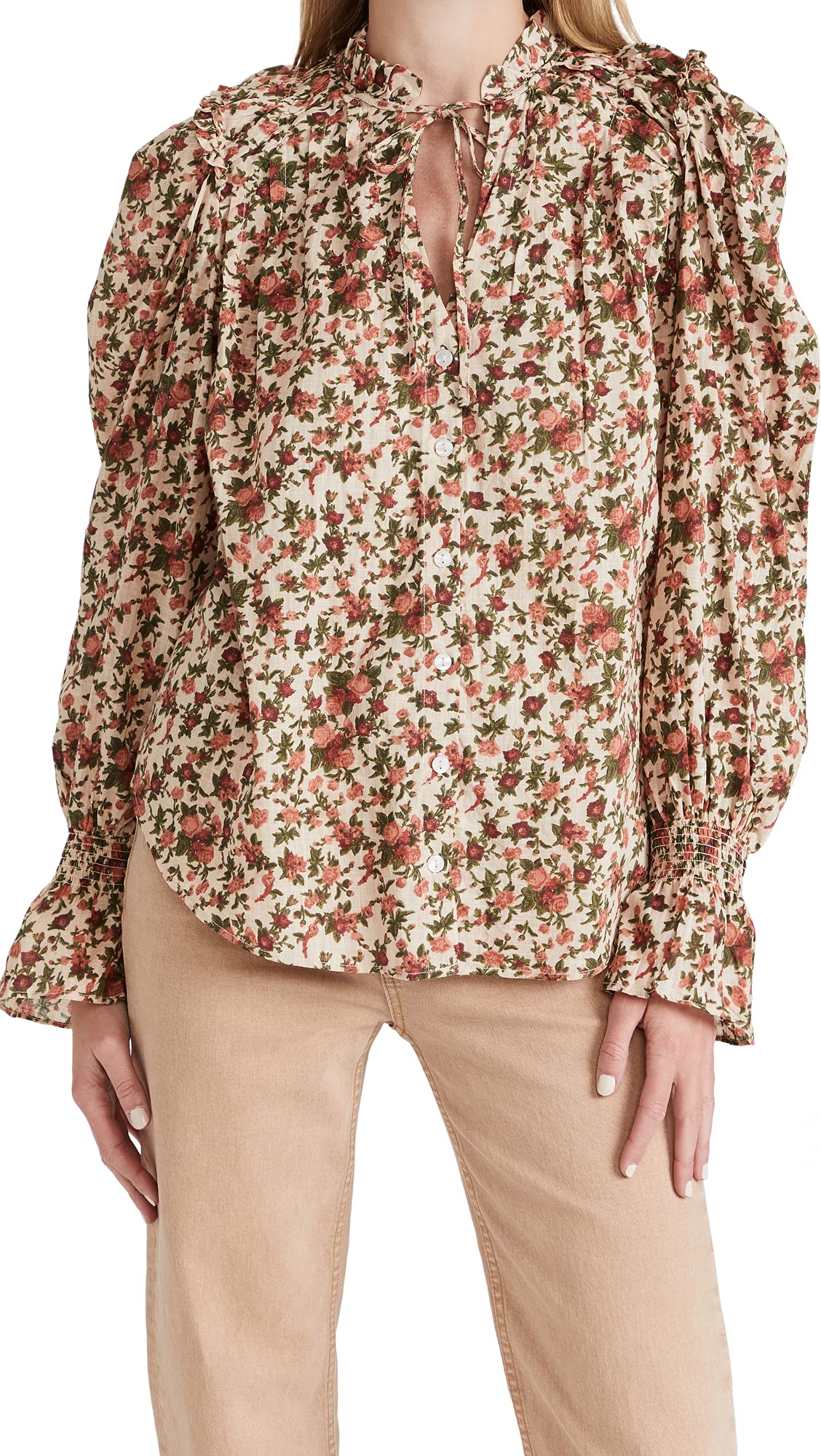 Free People Meant to Be Blouse - Women's Boho Floral Print Blouse for Casual Wear & Date Nights | Perfect for Spring & Summer Outfits