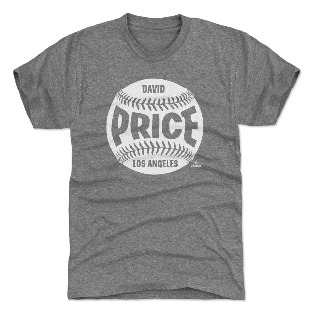 500 LEVEL David Price Men's Baseball T-Shirt - Officially Licensed MLB Player Jersey Tee for Los Angeles Dodgers Fans - Perfect for Game Day, Sports Events and Casual Wear