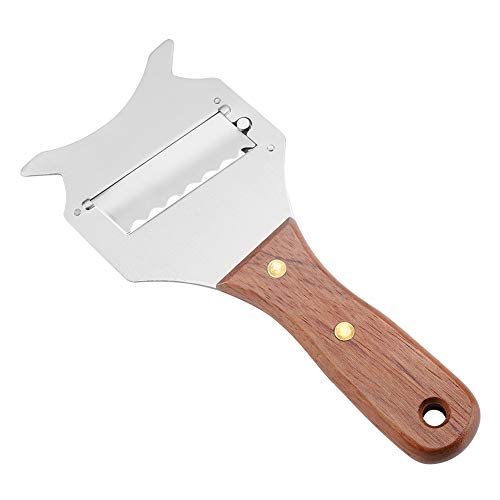 Premium Stainless Steel Truffle Cheese Slicer with Adjustable Blade - Wood Handle Chocolate Shaver for Gourmet Cooking, Cheese Platters & Dessert Preparation - Ideal Kitchen Gadget for Home Chefs & Food Enthusiasts