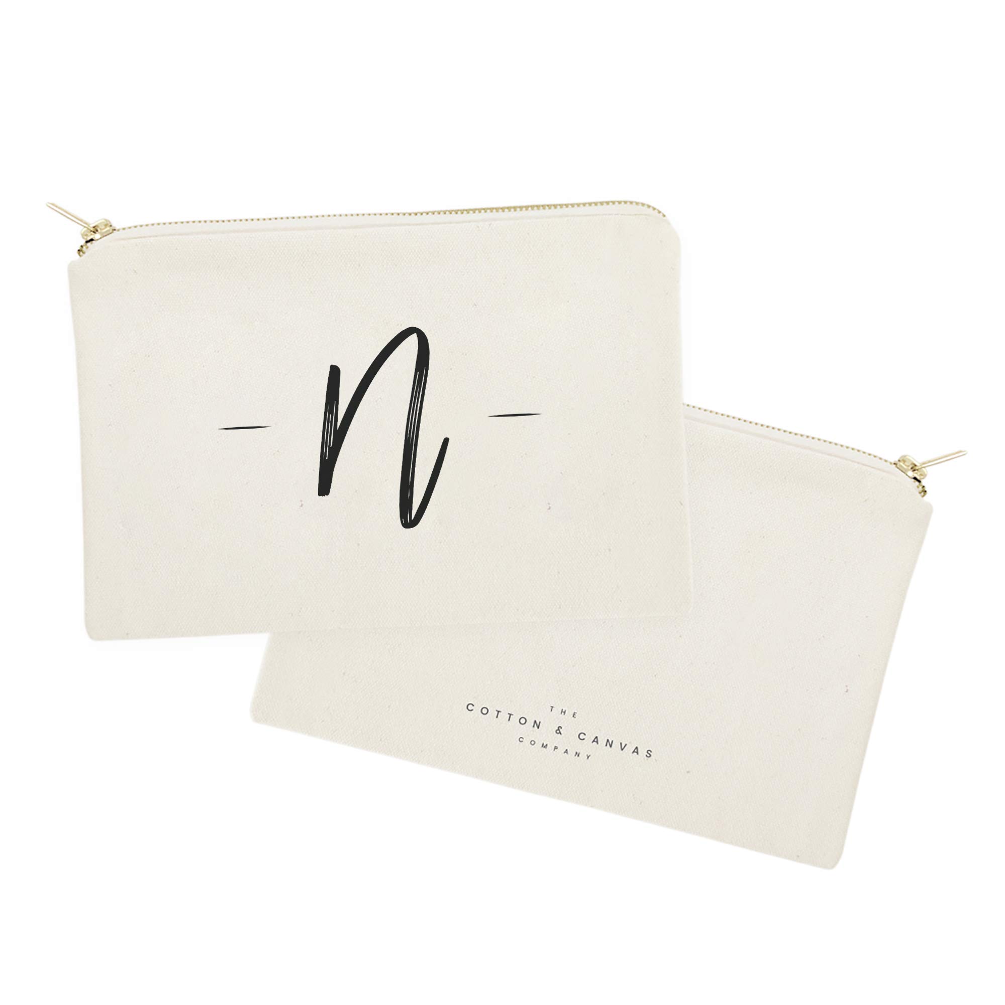 Personalized Monogram Cosmetic Bag - Cotton & Canvas Travel Makeup Pouch for Women | Ideal for Travel, Gym, and Everyday Use