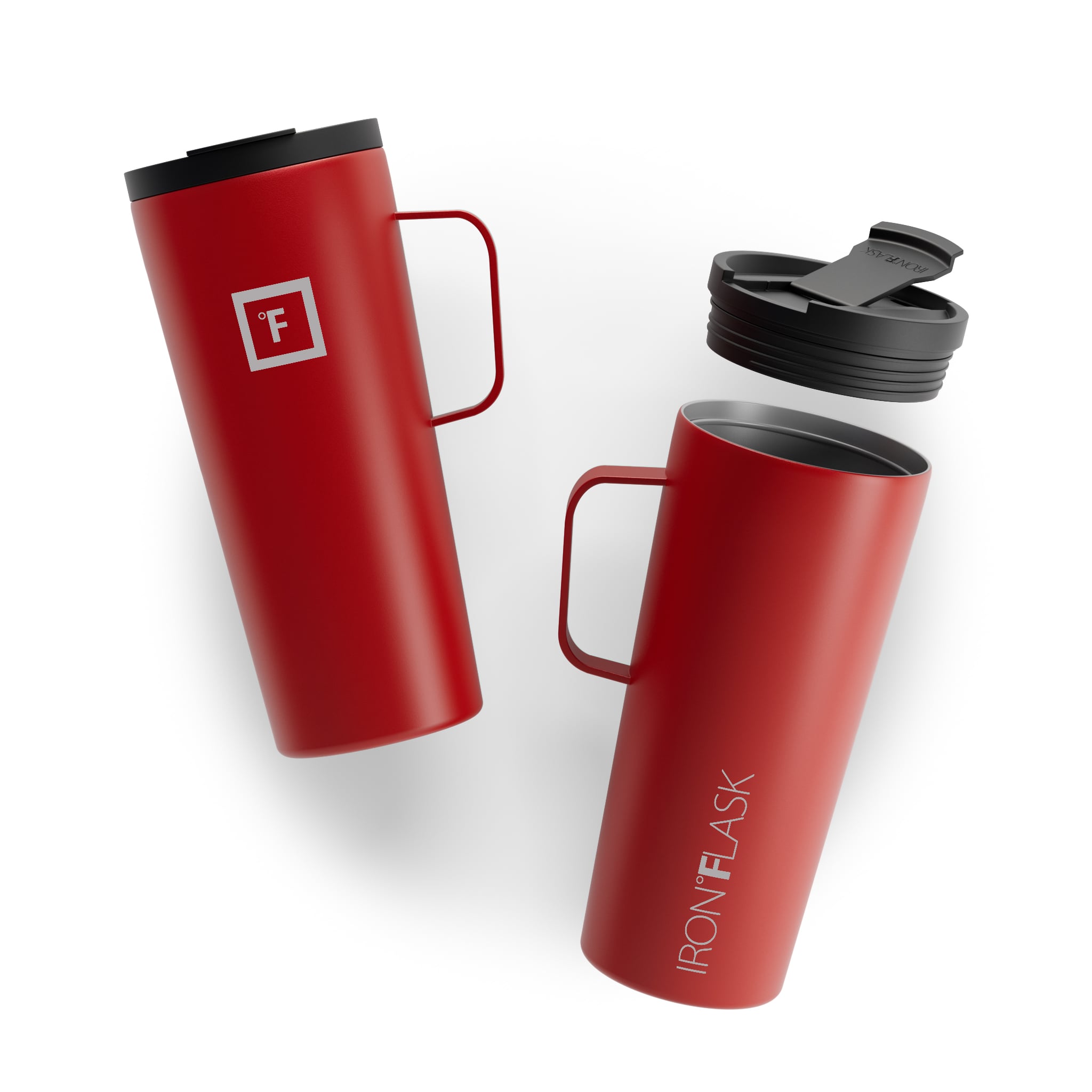 24 Oz Insulated Grip Coffee Mug 2.0 - Leak-Proof Travel Tumbler with Handle for Hot & Cold Drinks - Perfect for Office, Commute, Camping & Outdoor Activities