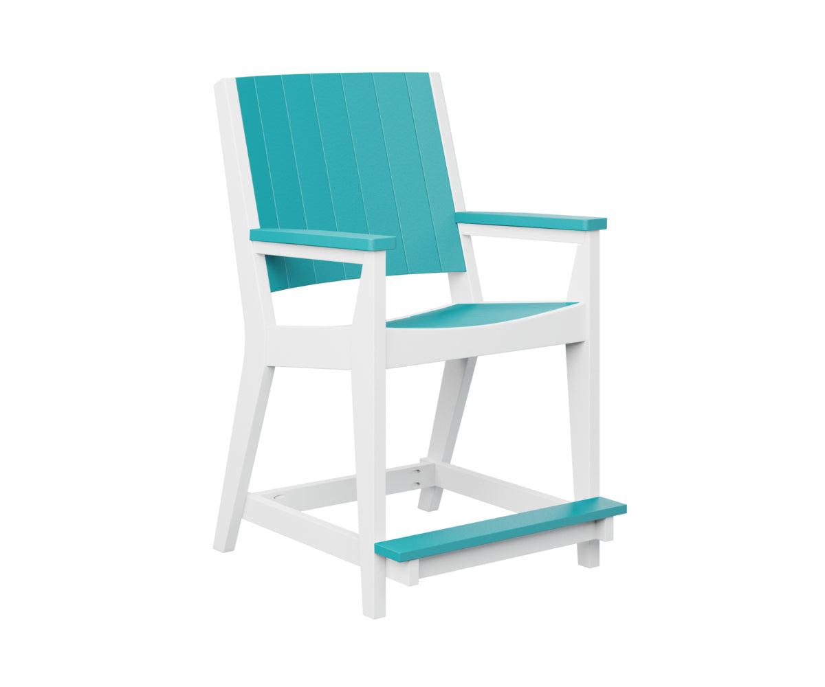 Berlin Gardens Mayhew Chat Counter Chair - Stylish Bar Stool for Kitchen Island, Breakfast Nook & Home Decor - Durable Indoor/Outdoor Use
