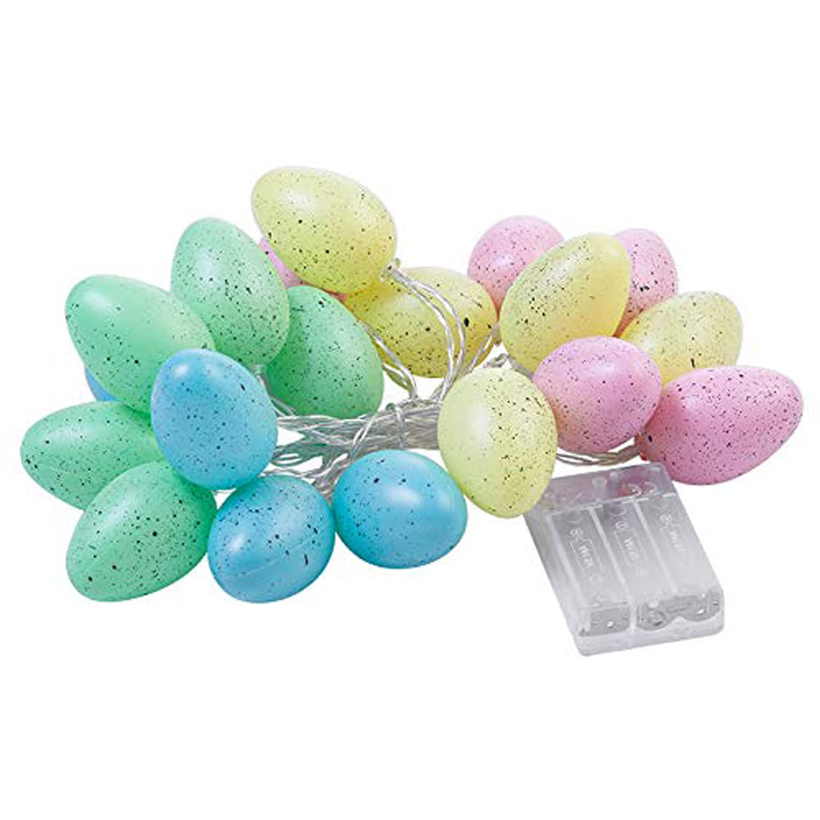 NJN Easter Egg String Lights - 10 ft 20 LED Battery Operated Fairy Lights for Easter Party Decorations, Home, Indoor Outdoor Garden Decor (Color 3) - Perfect for Easter Celebrations, Home Decor, and Outdoor Garden Lighting