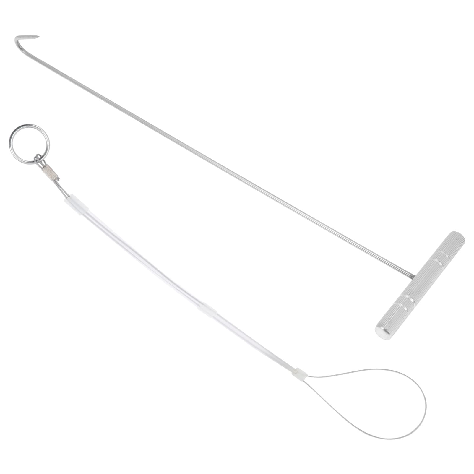 Yardwe 2-Pack Metal Sow Midwifery Hook & Rope - Veterinary Farm Tool for Pig Delivery