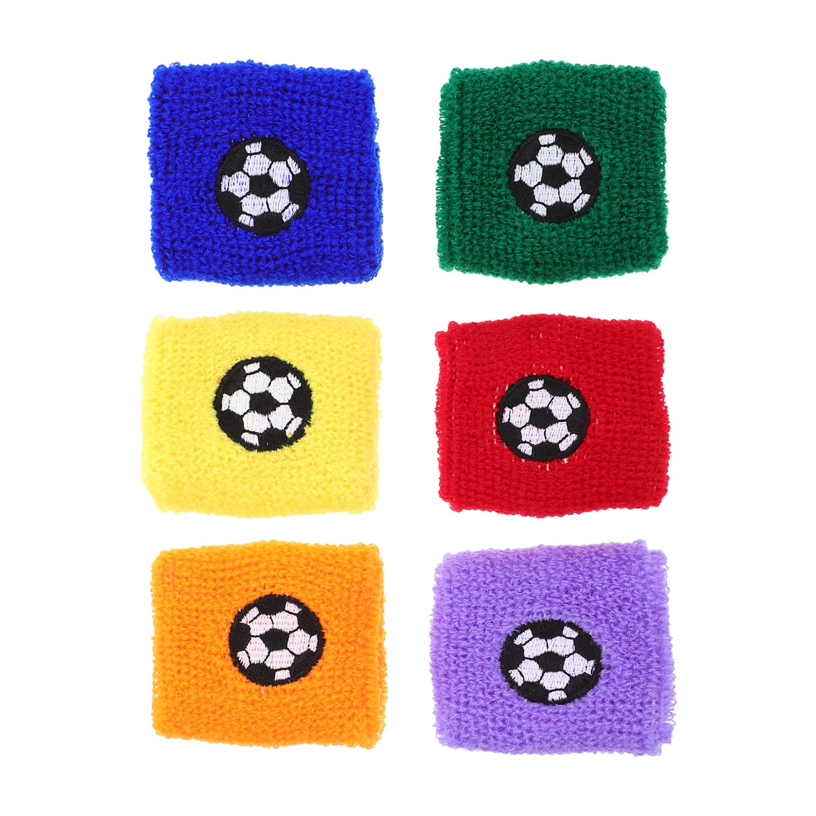 LUOZZY 6-Pack Kids Sweatbands - Breathable Wristbands for Children, Football & Sports Accessories, Party Favors - Perfect for Soccer, Basketball, Running & Birthday Gifts