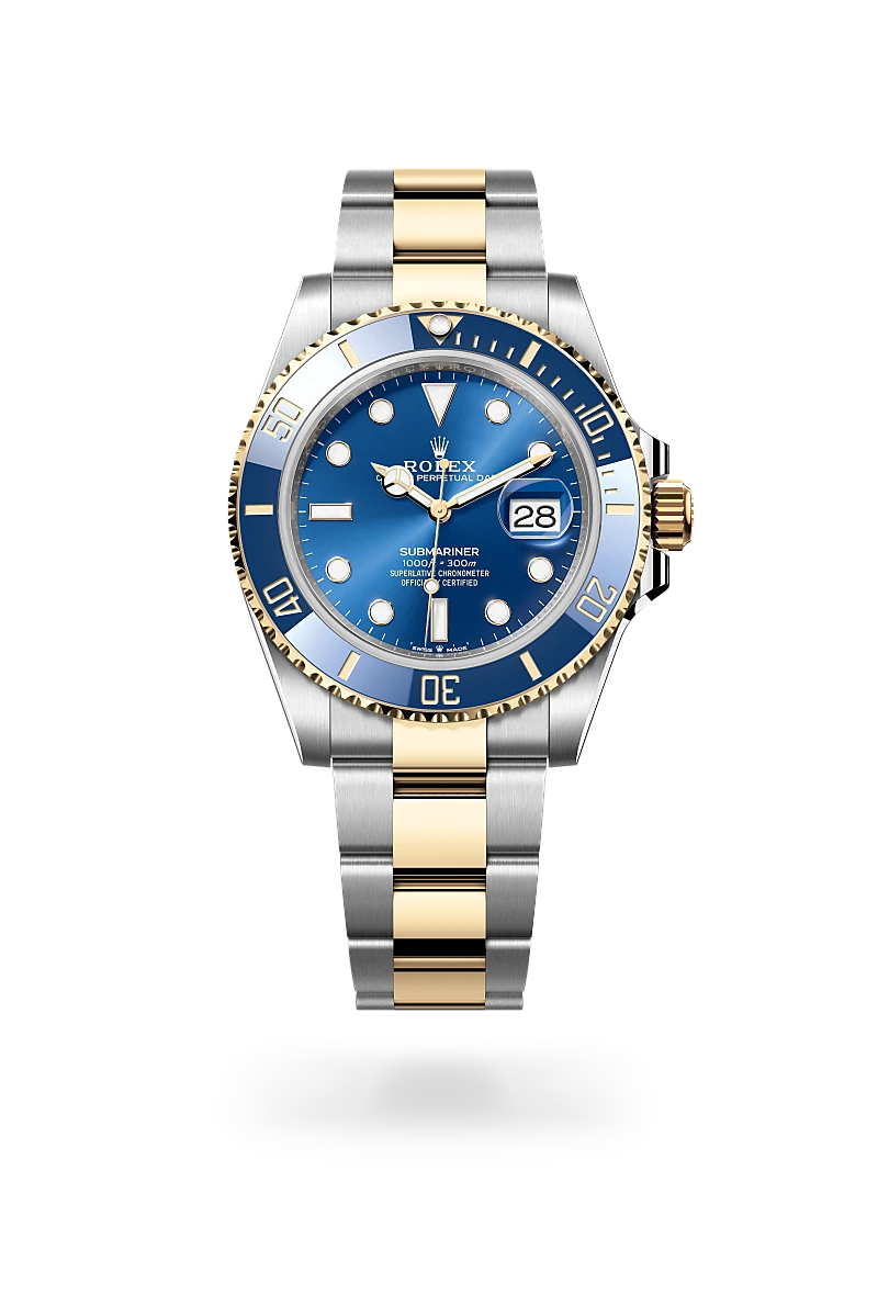 Rolex Submariner Date Men's Watch - 18K Yellow Gold & Stainless Steel, Blue Dial, M126613LB-0002 | Luxury Diving Watch for Business & Formal Occasions