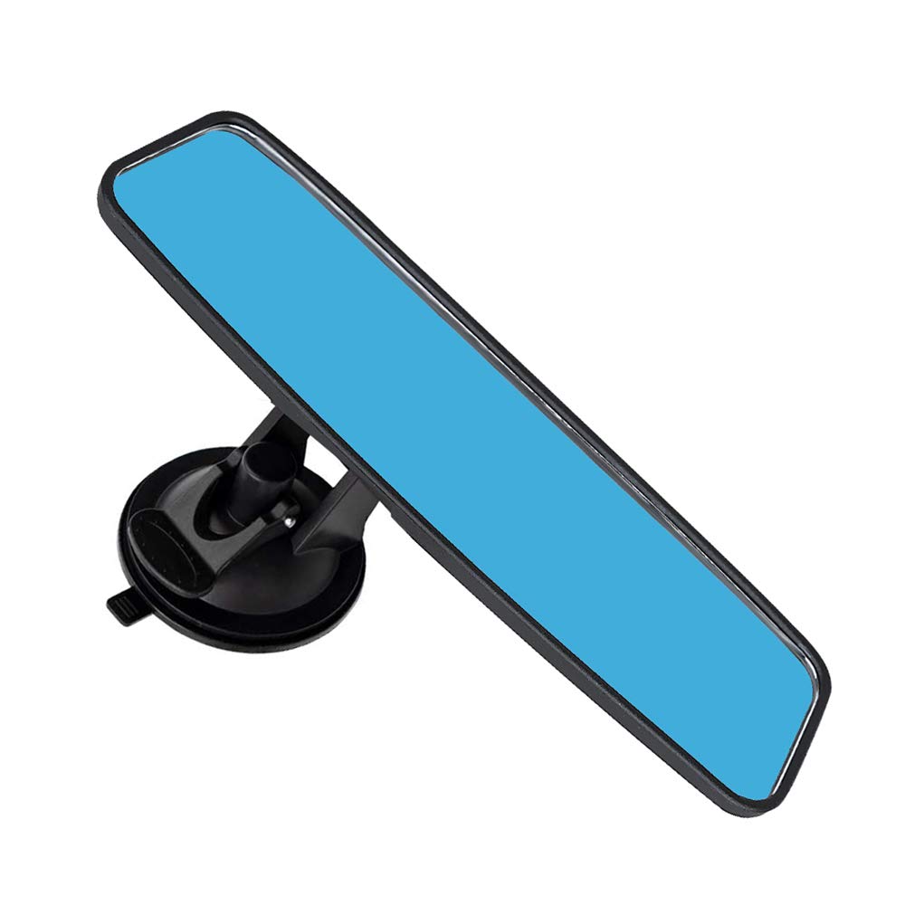Adjustable Car Rear View Mirror - Universal Child Safety Mirror for Cars, Trucks & SUVs - 9.64 x 2.6 Inch Blue Interior Mirror - Perfect for Baby Monitoring & Backseat Visibility
