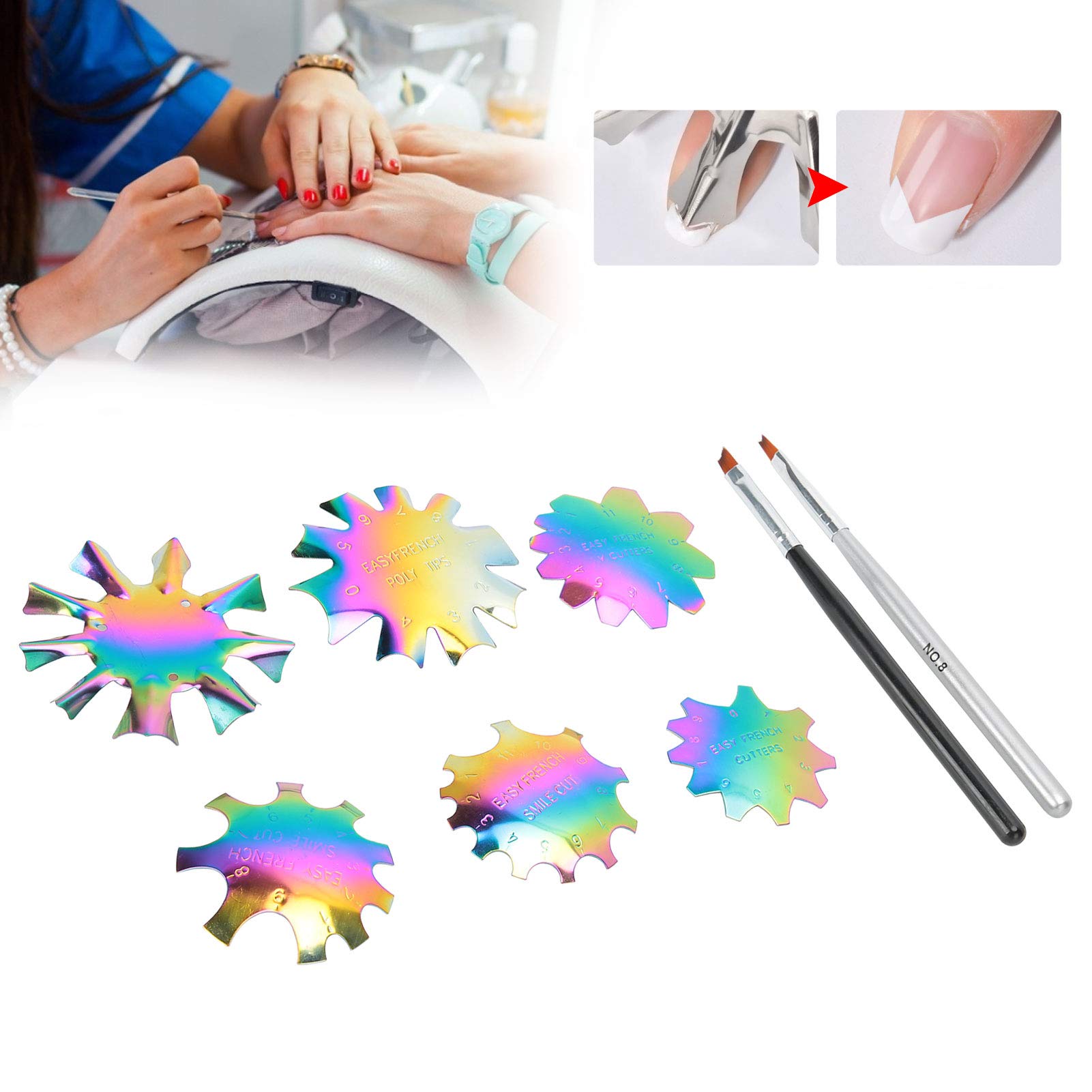 Professional Nail Art Edge Guide - French Tip Template for DIY Manicures & Pedicures | Durable & Precise for Home Nail Salon Use | Perfect for Gel, Acrylic & Regular Polish Application