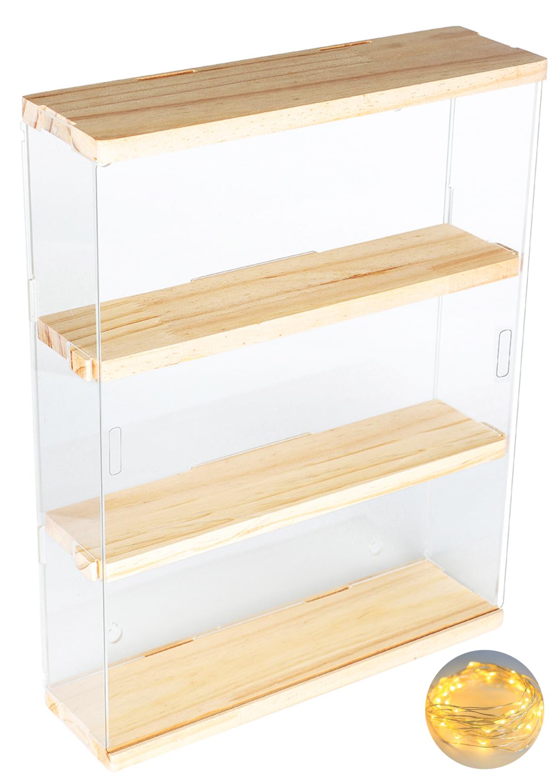 **DuvinDD Acrylic Display Case with Sliding Door - Clear Wall Mounted Dustproof Shelf for Lego, Hot Wheels & Miniatures - 11.8x3.3x14.8 Inch - Perfect for Home, Bedroom & Office Decor**