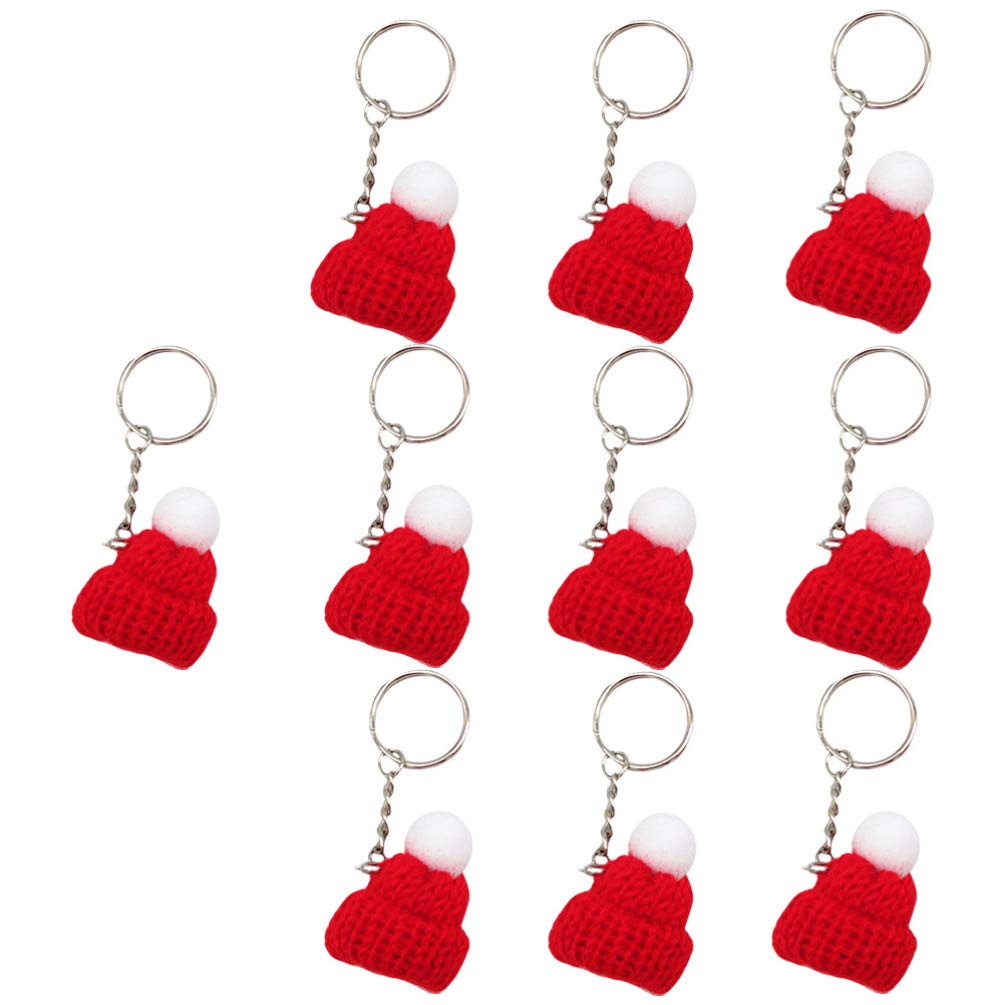 Amosfun 10-Piece Stylish Mini Charm Key Rings Set - Elegant Green Pendant Keychains for Women, Gifts, and Home Decor | Perfect for Keychains, Bags, and DIY Crafts