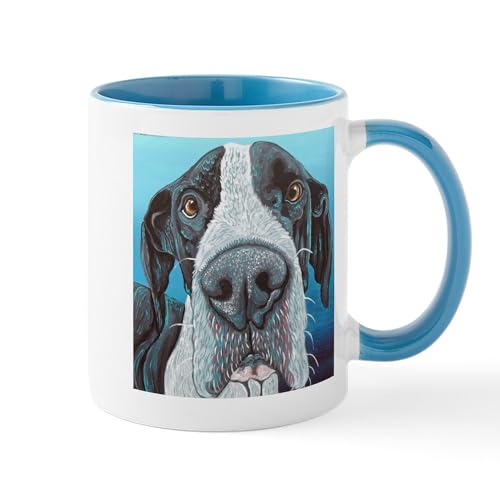 White/Blue Inside - Great Dane Mugs
