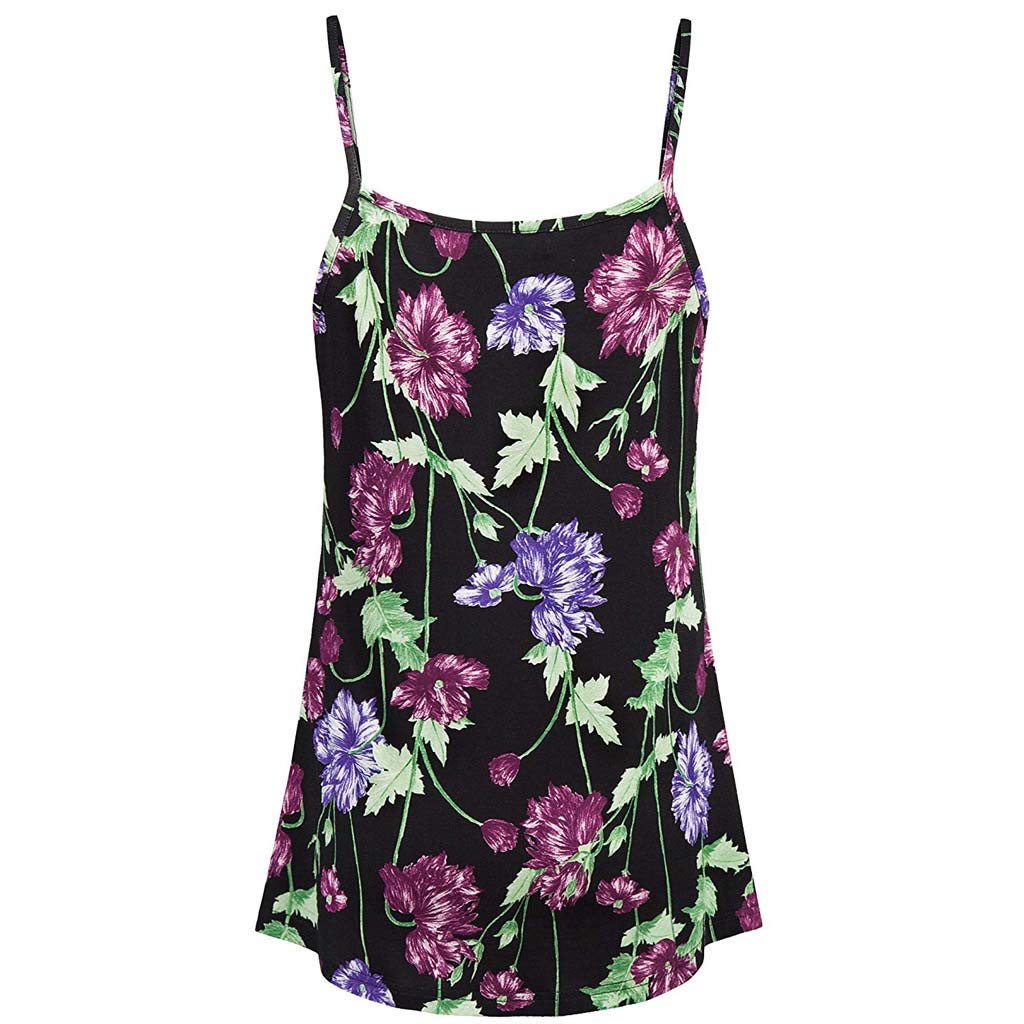 Women's Summer Sleeveless Vest Blouse Tank Top - Milk Silk Printed Camisole for Casual Wear, Beach Outfits & Layering
