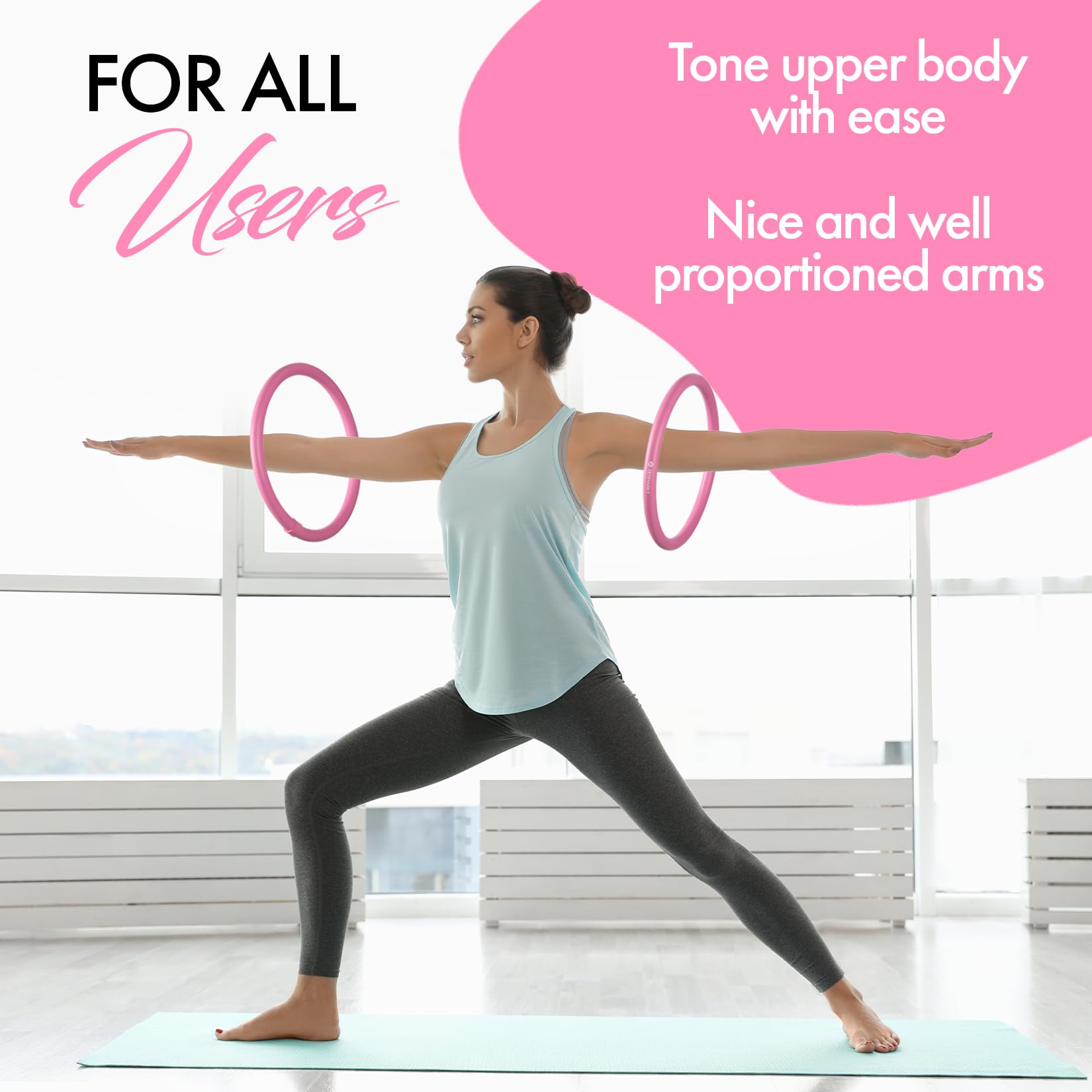 Weighted Arm Hoop for Adults - Mini Hula Hoop for Upper Body Workout - Strengthen Arms & Shoulders - Lightweight Portable Fitness Equipment - Perfect for Home Gym, Office Breaks & Outdoor Exercise