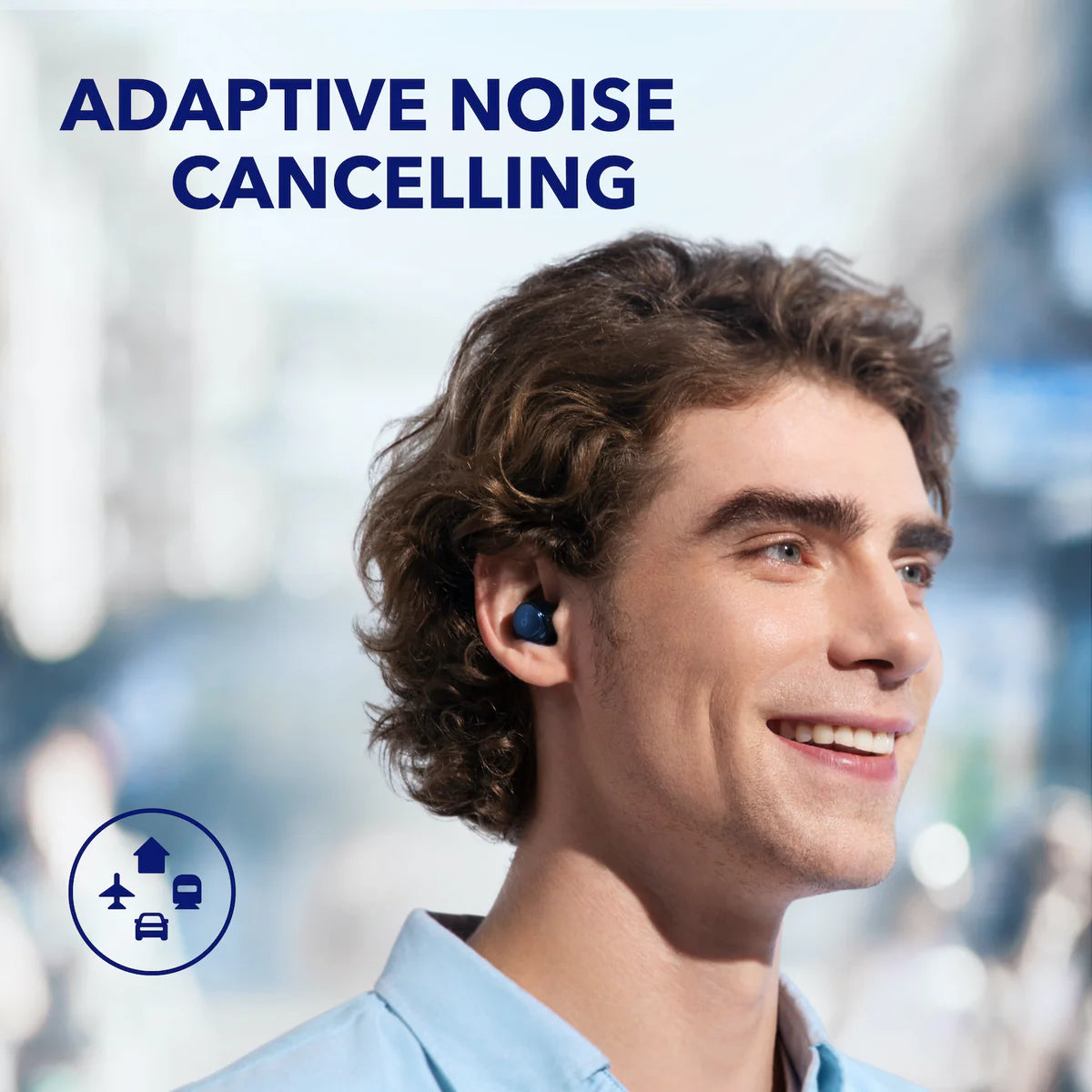 Space A40 Wireless Earbuds with Active Noise Cancelling, 50H Playtime, Bluetooth 5.3 - Perfect for Travel, Workouts & Daily Commute