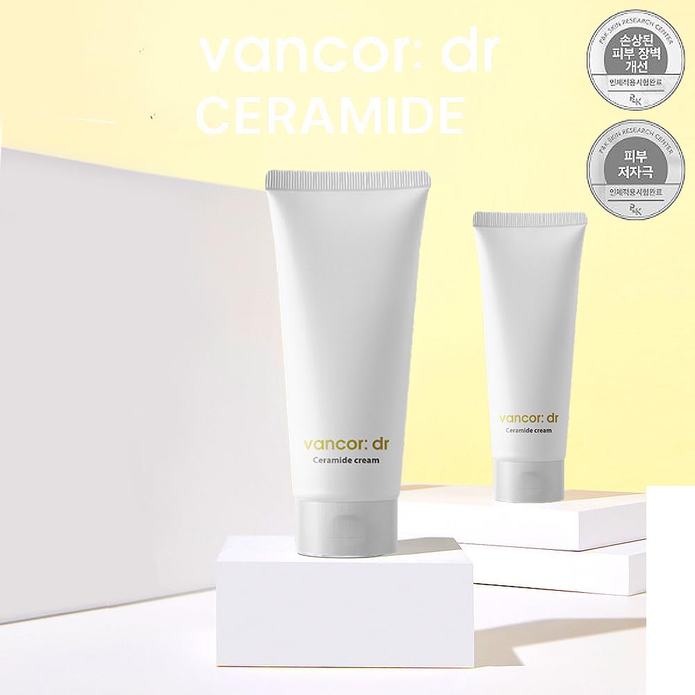 Dr Vancor Ceramide Cream 10000ppm - Korean Glass Skin Moisturizer 60ml for Hydration & Glow
