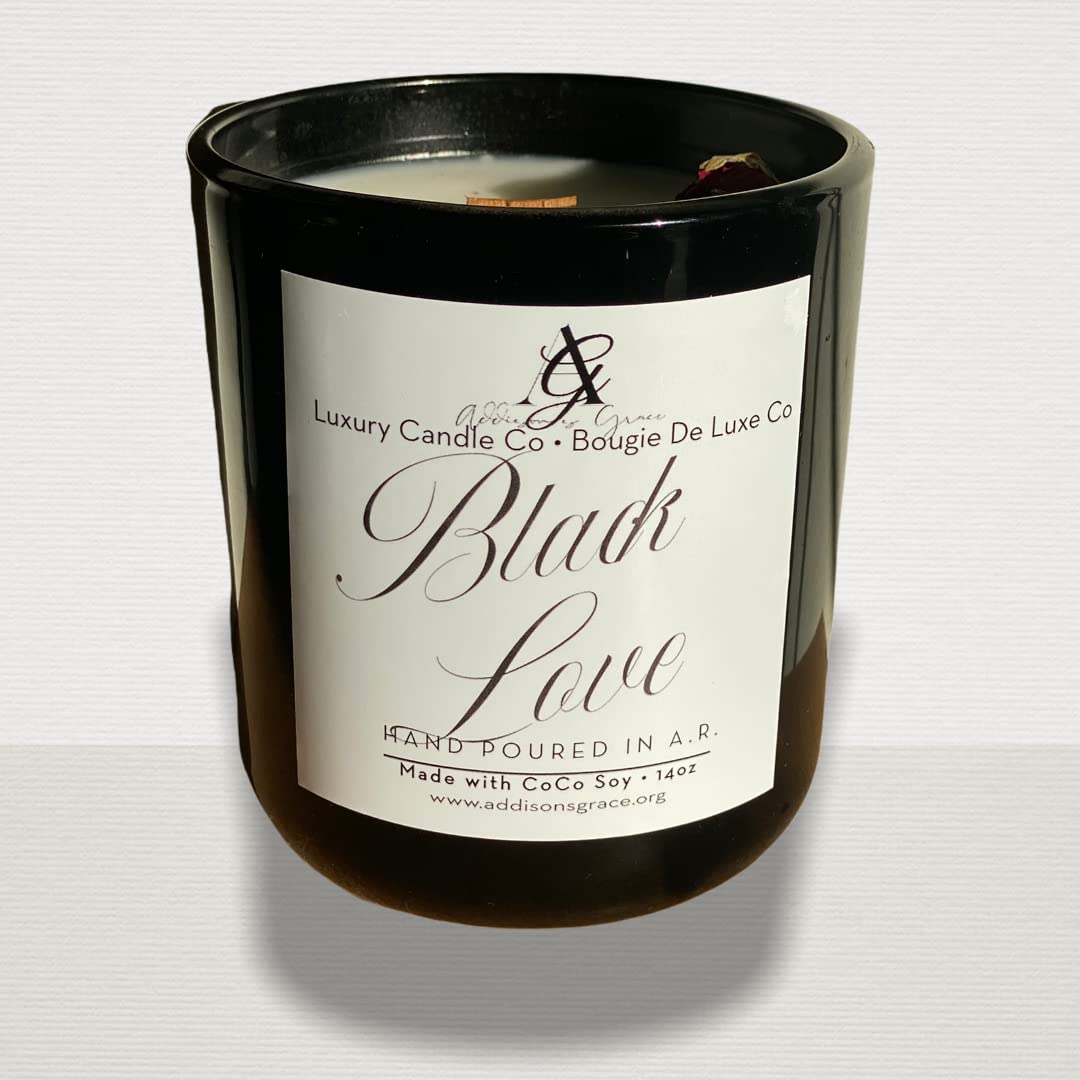 Addison's Grace Luxury Black Girl Magic Scented Candle - 14oz Coconut Soy Wax Two-Wick Candle | Handmade in USA | 70+ Hour Burn Time | Perfect for Home Decor, Relaxation & Gifts