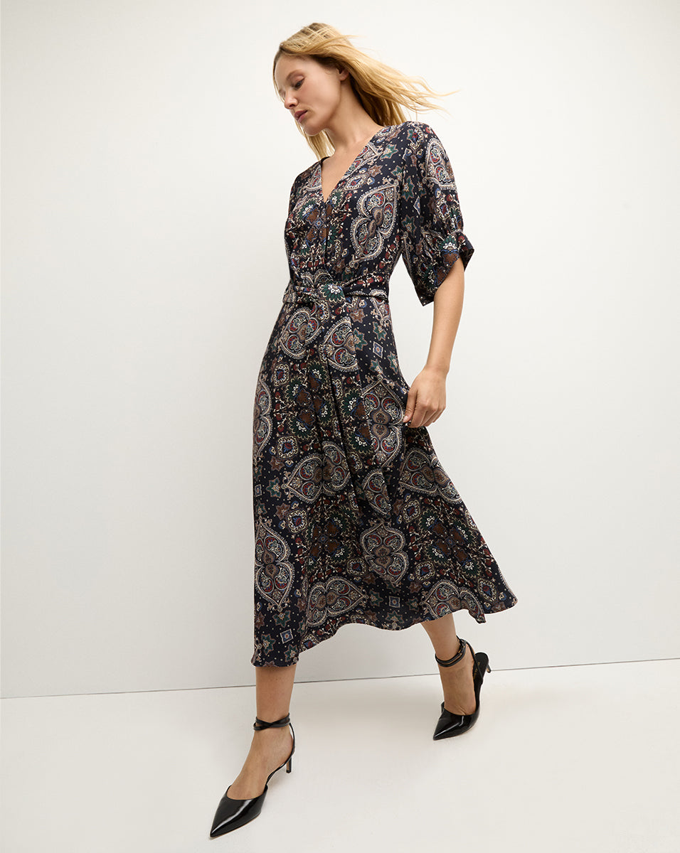 Wyatt Kaleidoscope Print Dress - Stylish Floral Pattern Women's Dress for Casual Wear, Parties & Special Occasions