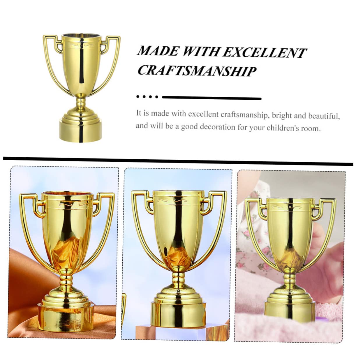 BESPORTBLE 20-Piece Plastic Trophy Reward Set for Kids - Perfect for Sports Awards, Classroom Prizes & Motivational Gifts