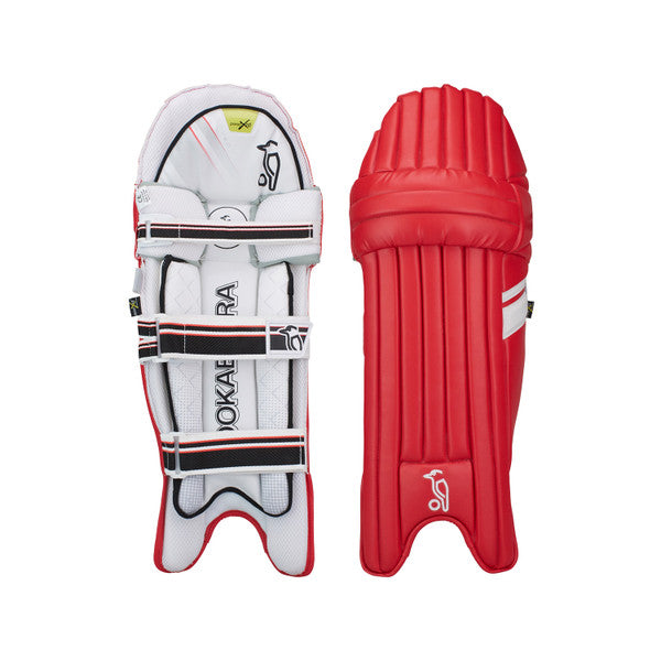 Kookaburra 2.1 T20 Cricket Batting Pads - Red - Professional Cricket Protective Gear for T20 Matches & Practice Sessions