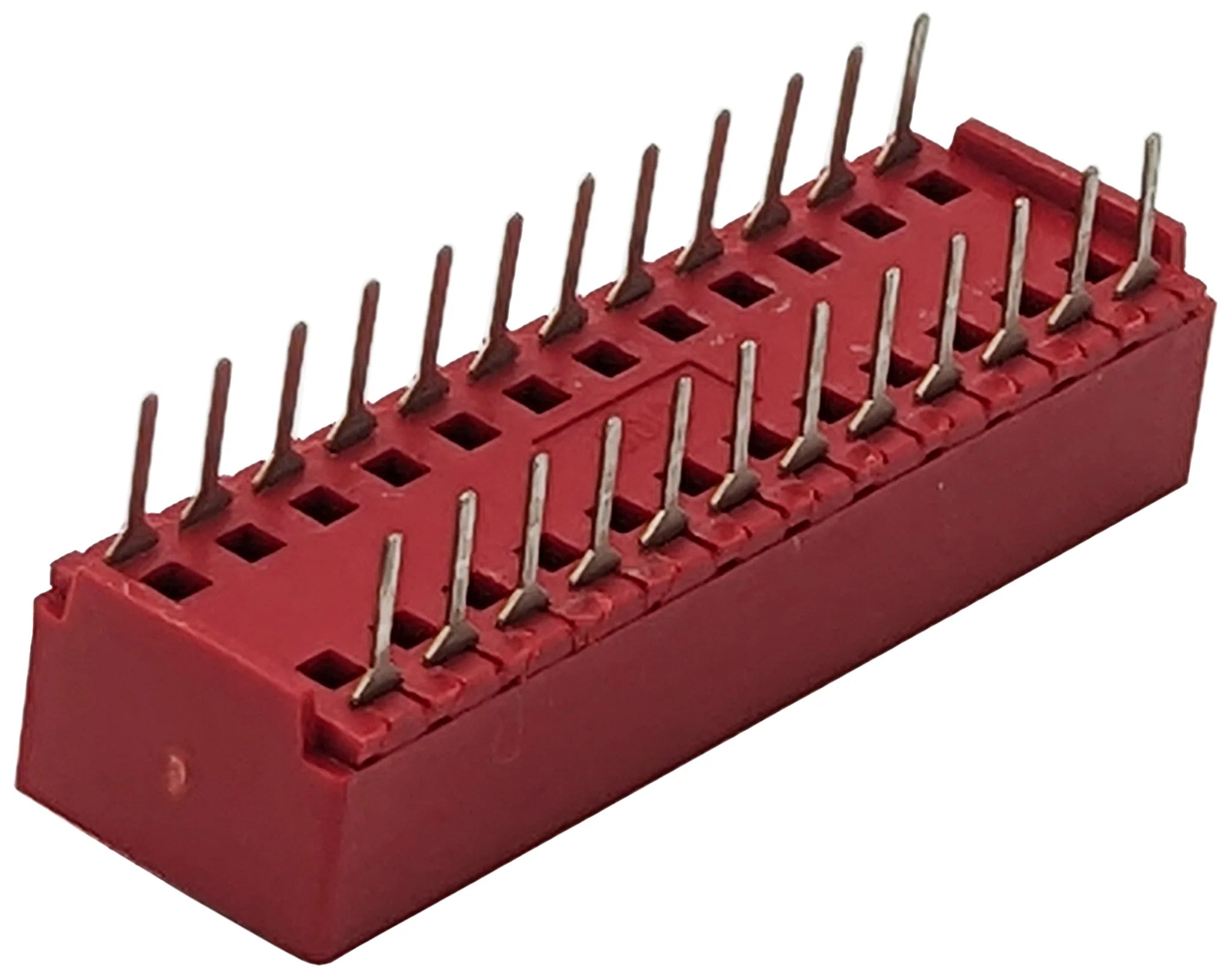 12 Position DIP Switch SPST 24 Pin Red 32.6x9.6x7.4mm - Compact PCB Mount for Electronics, DIY Projects & Industrial Control Systems