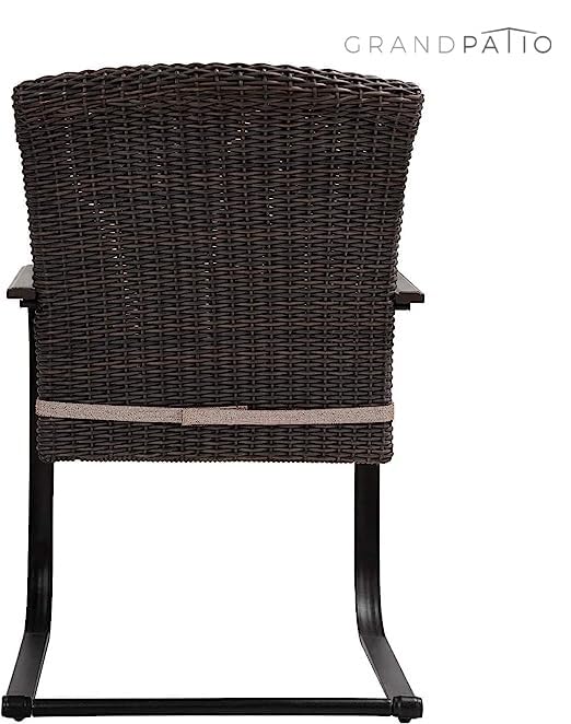 3-Piece Wicker Bistro Set with Cushions - Outdoor Patio Furniture for Balcony & Porch