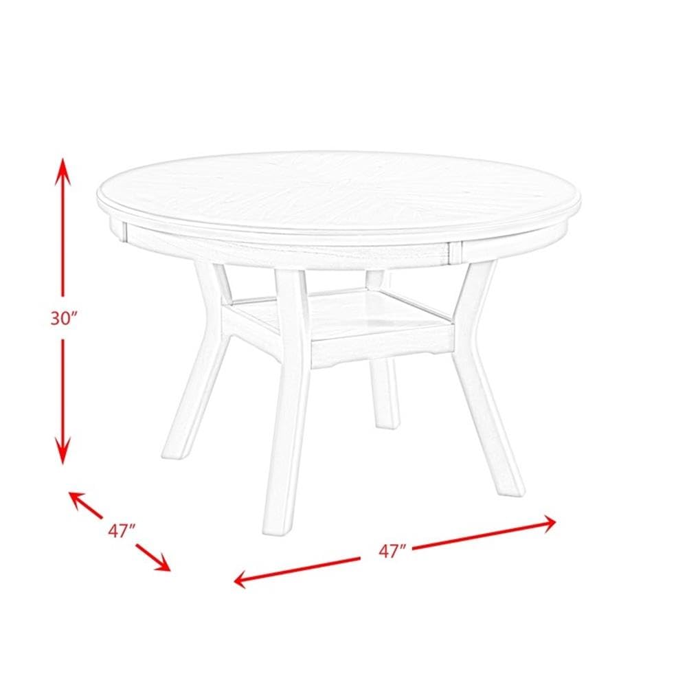 BOWERY HILL Mid-Century Modern Walnut Dining Table - Standard Height Solid Wood Kitchen Table for Dining Room, Breakfast Nook & Small Spaces