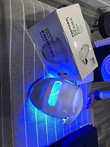 3 Color LED Facial Skin Rejuvenation Mask - Red, Blue & Green Light Therapy for Acne, Wrinkles & Anti-Aging - Professional At-Home Skincare Device for Face & Neck Treatment