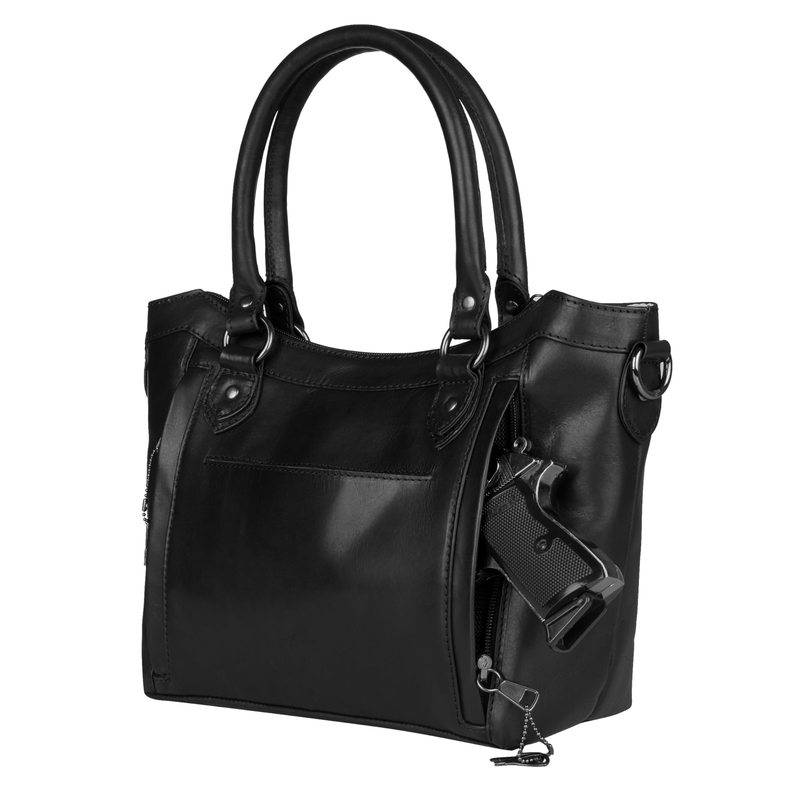 Sadie Satchel Crossbody Shoulder Bag - Spacious Leather Purse with Universal Gun Holster & Secure Locking Zippers for Women | Perfect for Travel, Work & Everyday Use