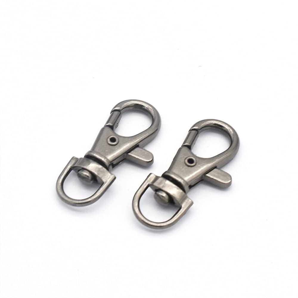 10PCS 10mm Gunmetal Lobster Clasp for Keys, Bags & DIY Crafts