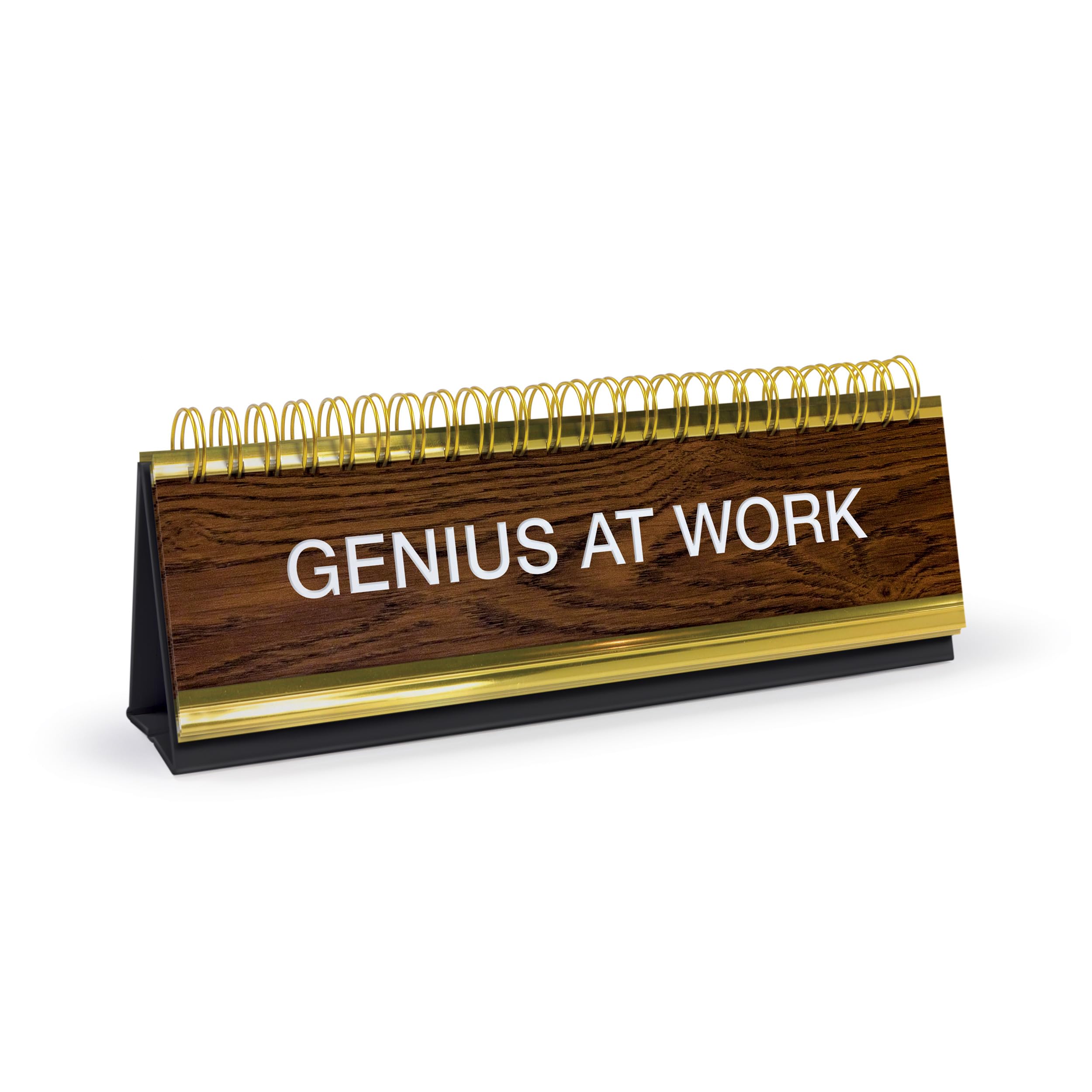 Genuine Fred Daily Desk Plaque - Motivational Desktop Flip Calendar with Inspirational Quotes | Perfect Office Decor for Workstations, Desks & Home Offices