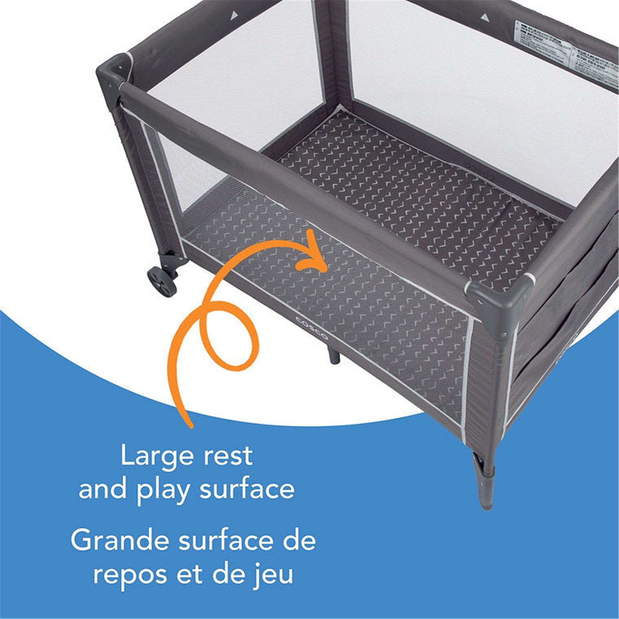 Cosco Funsport Plus Playard - Portable Baby Playpen with Canopy & Storage Bag - Ideal for Indoor & Outdoor Use, Travel, Beach, and Backyard Playtime