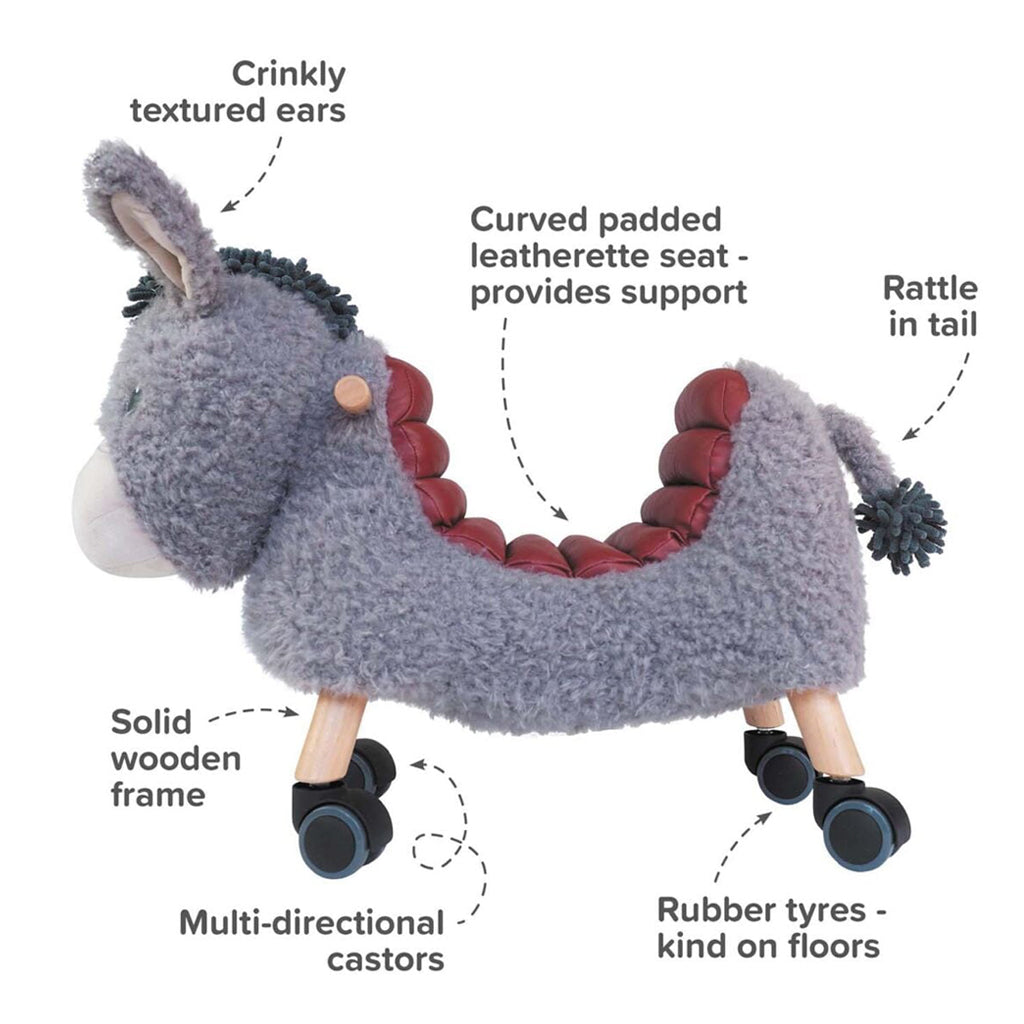 Bojangles Ride-On Donkey Toy for Kids - Interactive Rocking Animal Toy for Indoor & Outdoor Play - Perfect for Birthday Gifts & Toddler Pretend Play
