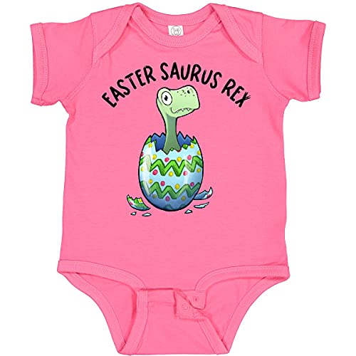 Inktastic Easter Saurus Rex Dinosaur Hatching Easter Egg Baby Bodysuit - Cute Dino Themed Outfit for Easter, Baby Showers & Holiday Photos