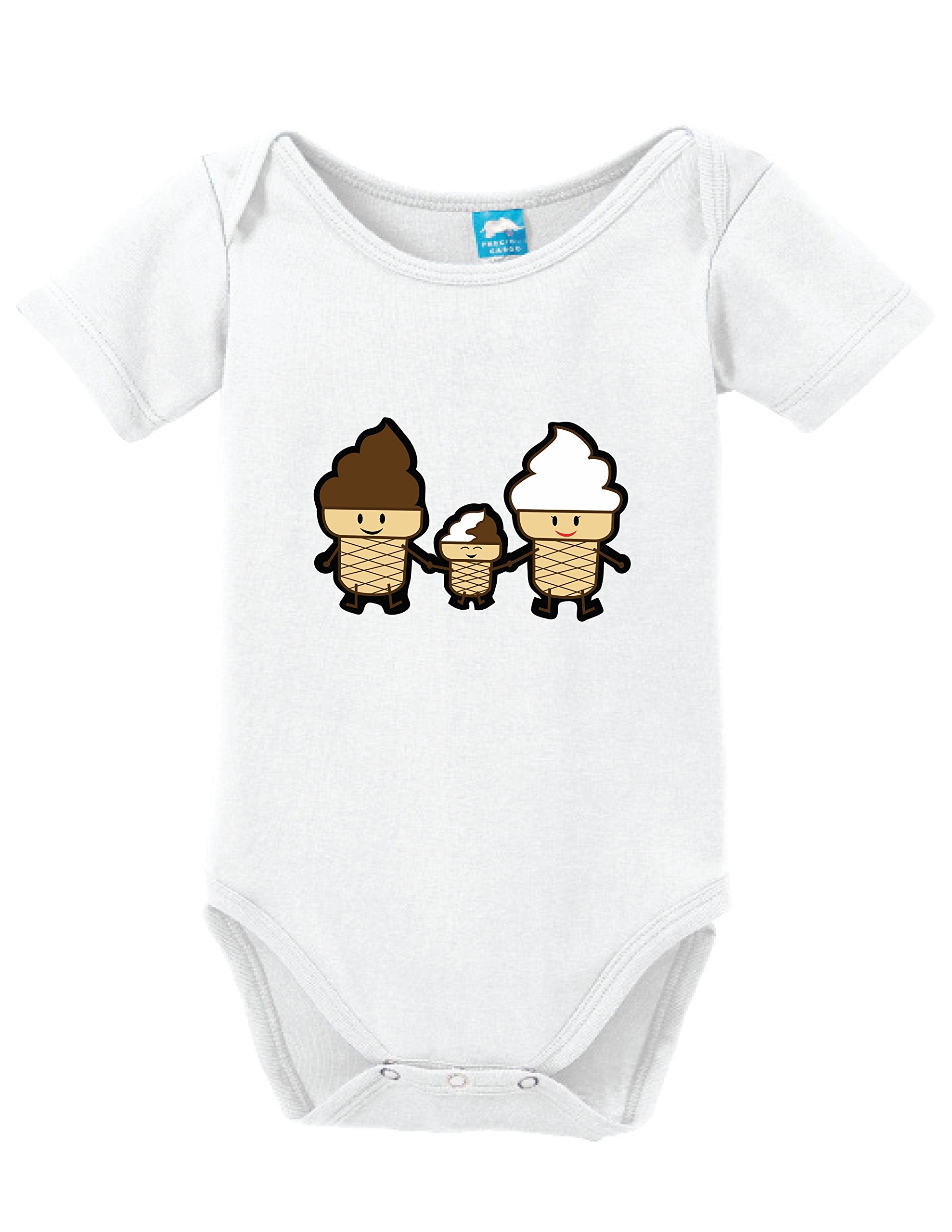 Chocolate Vanilla Printed Infant Bodysuit - Soft Baby Romper Onesie for Newborns & Toddlers - Perfect for Playdates, Photo Shoots & Everyday Wear