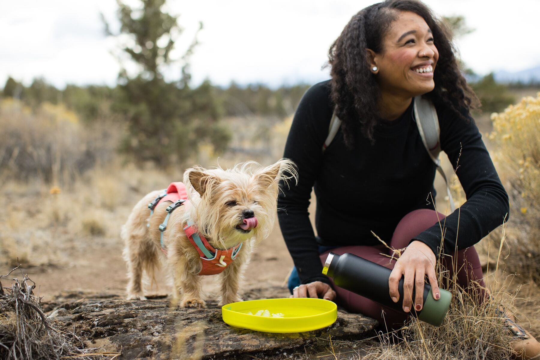 Ruffwear® Camp Flyer Disco Dog Bowl - Red Sumac - Durable & Non-Slip Pet Food Dish for Camping, Hiking & Outdoor Adventures