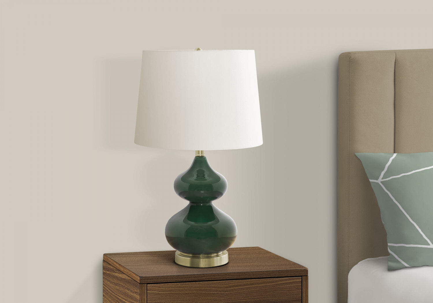Camden Table Lamp - Green Modern LED Desk Light for Bedroom, Living Room & Office | Energy Efficient Home Decor Lighting