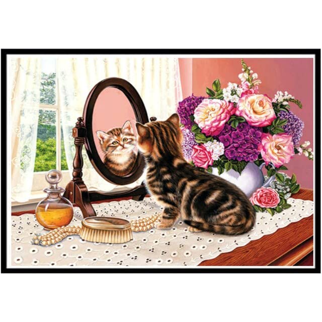 5D Diamond Painting Kit - Full Drill Landscape & Animal Round Diamond Mosaic Art (40x50cm) | DIY Handmade Home Decor, Wall Art, Relaxing Craft Project | Perfect Gift for Christmas, Birthday & New Year