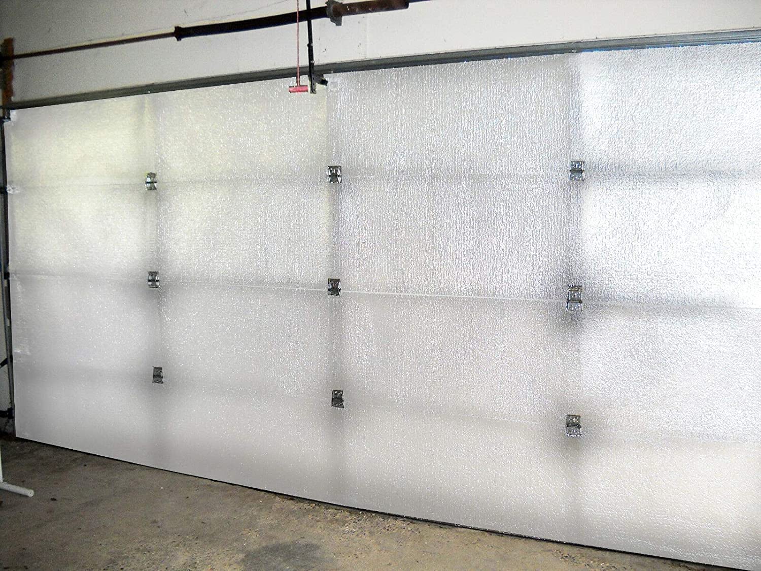 Premium Garage Door Insulation Kit - Dual Layer White & Silver Reflective Foam Panels (5-Pack, 18'x8') - Energy Efficient Home Improvement for Temperature Control & Noise Reduction - Perfect for Residential Garages, Workshops & Storage Areas